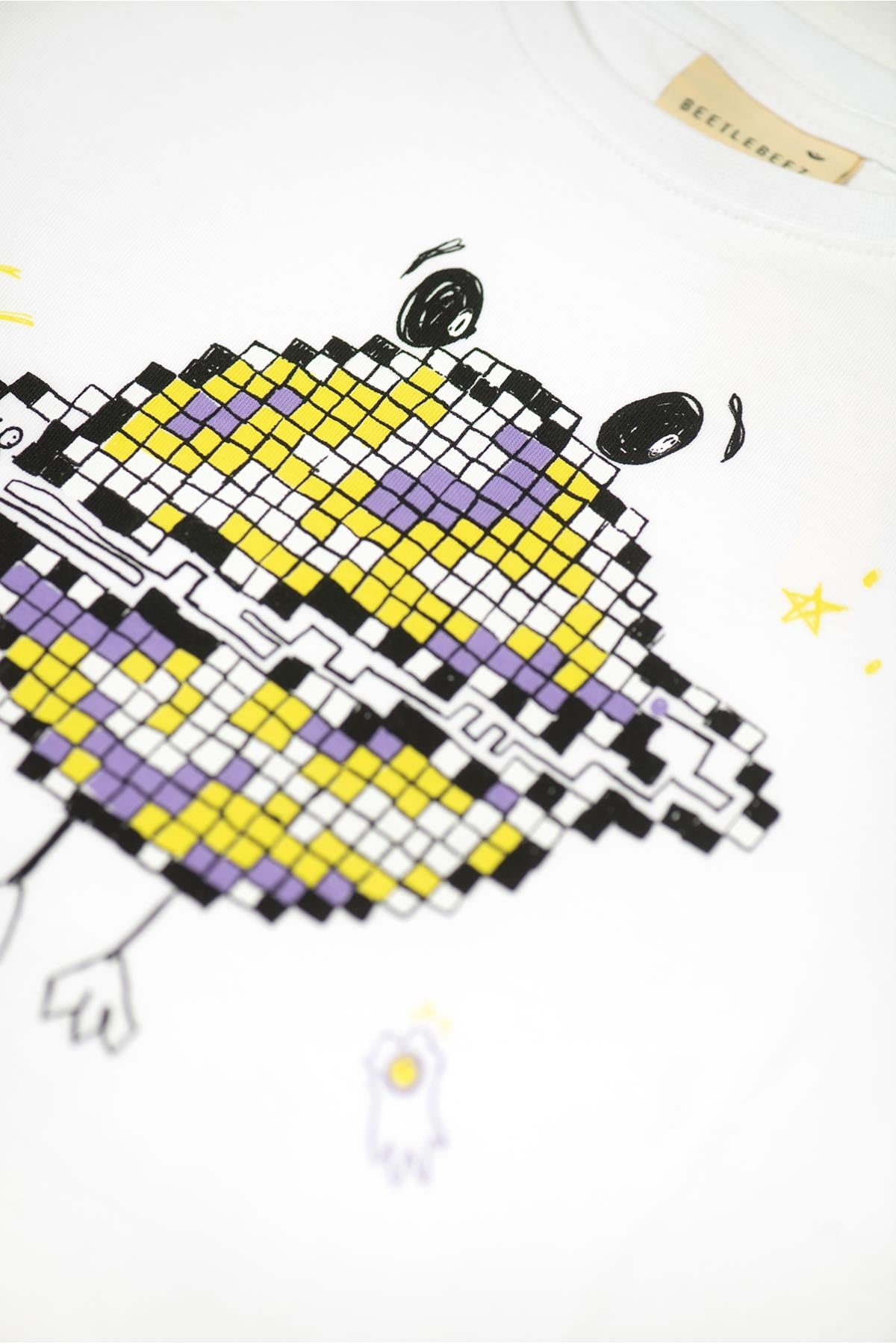 Beetlebeez / DANCING PLANET T-SHIRT - WHITE Beyaz