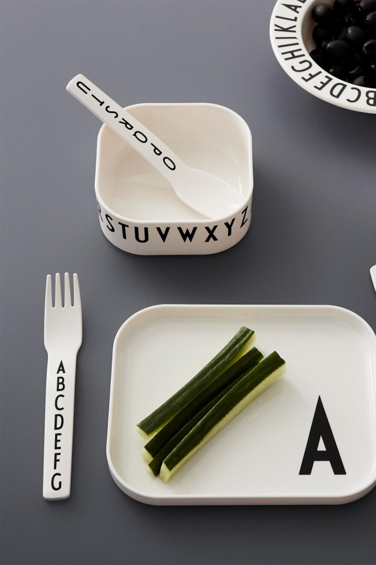 DESIGN LETTERS/TRİTAN ÇATAL BIÇAK KAŞIK SETİ White