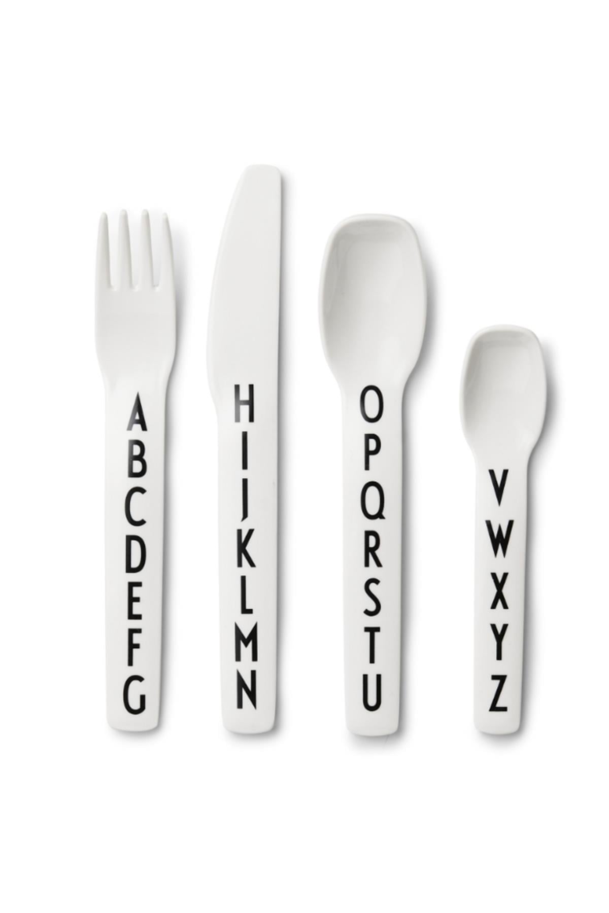 DESIGN LETTERS/TRİTAN ÇATAL BIÇAK KAŞIK SETİ White