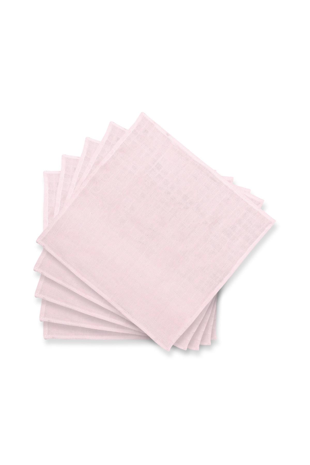 Deux Lapins / 5'li İnnocent Pink Müslin omuz bezi std