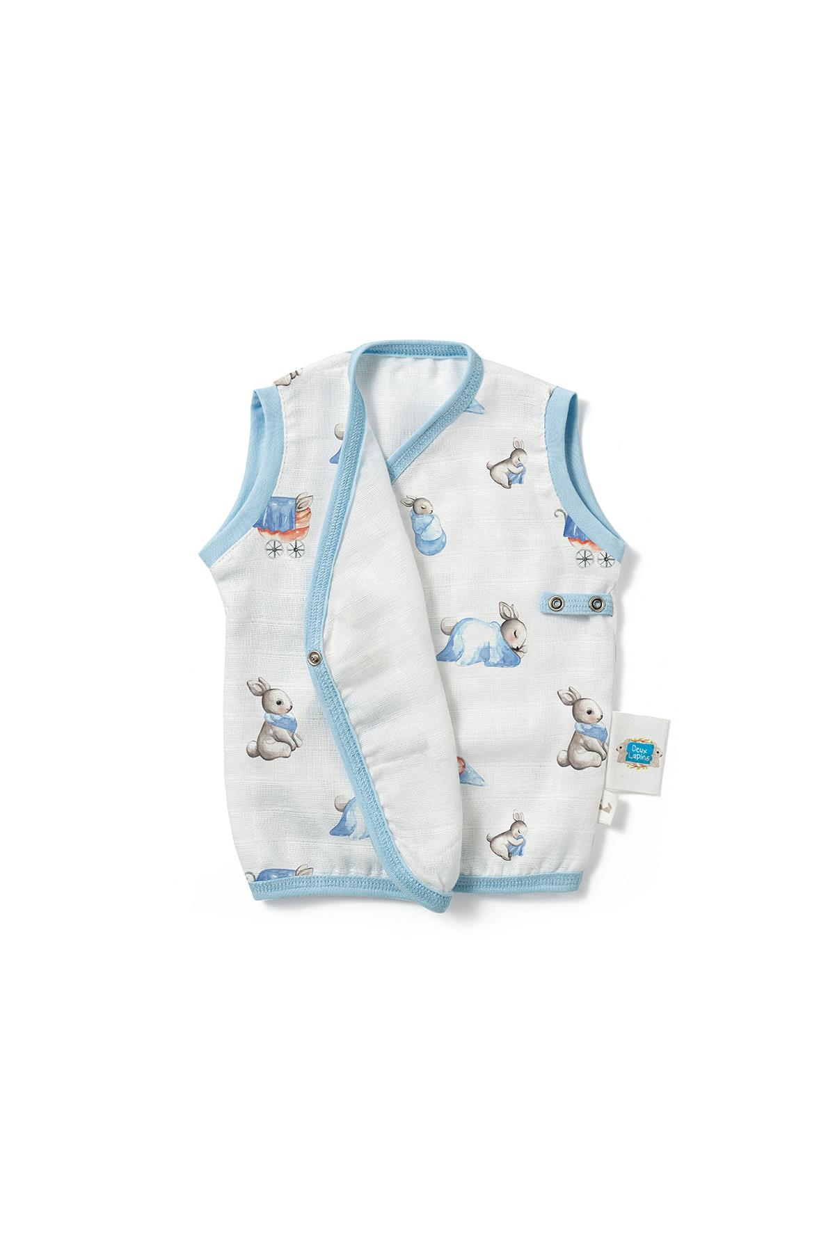Deux Lapins / Bébé Lapin Müslin Bebek Yelek std