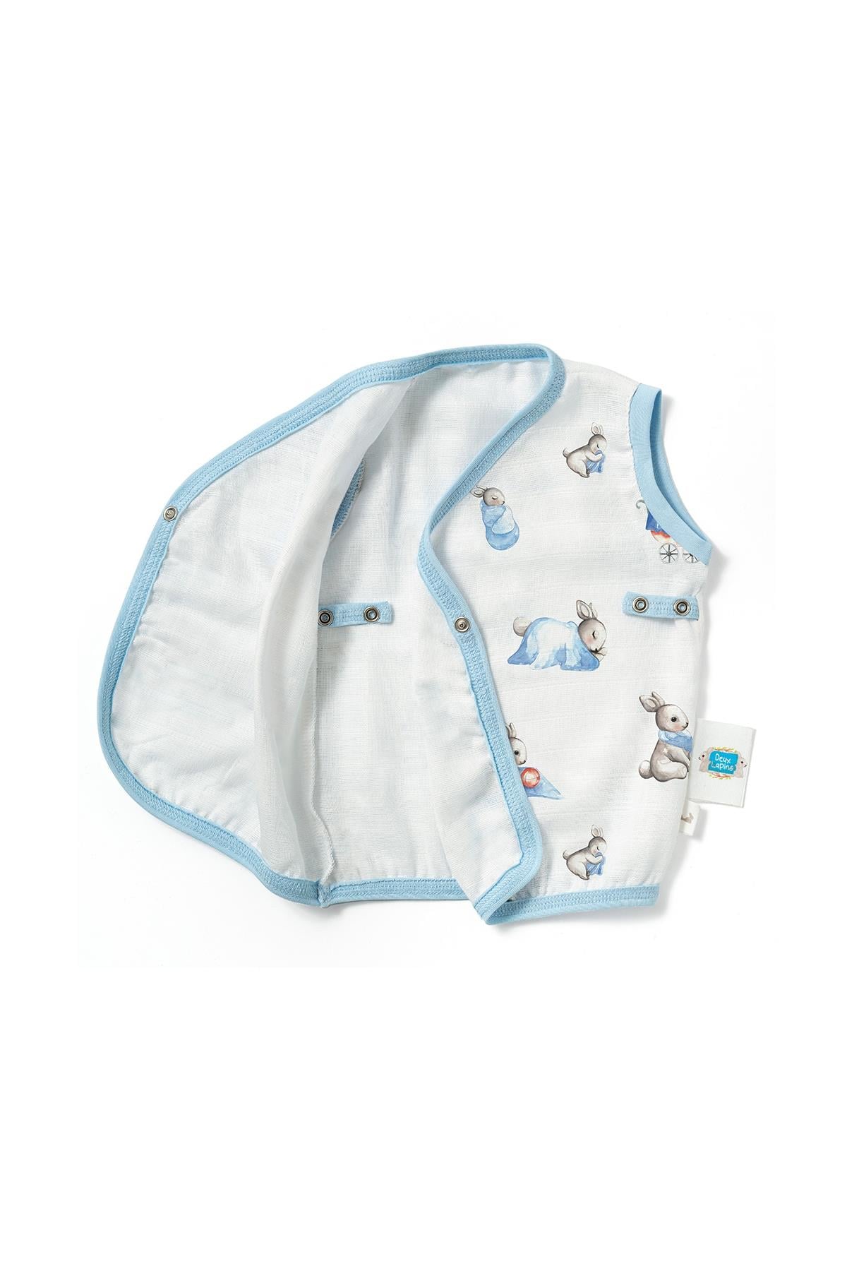 Deux Lapins / Bébé Lapin Müslin Bebek Yelek std