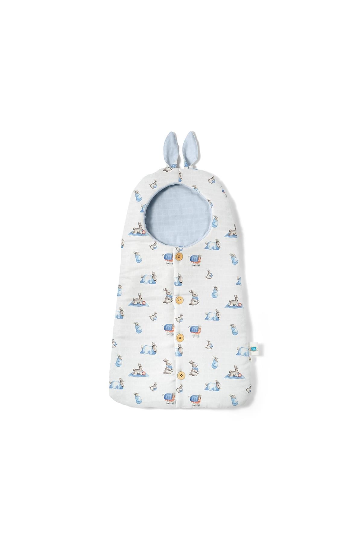 Deux Lapins / Bébé Lapin Müslin Kundak Battaniye std