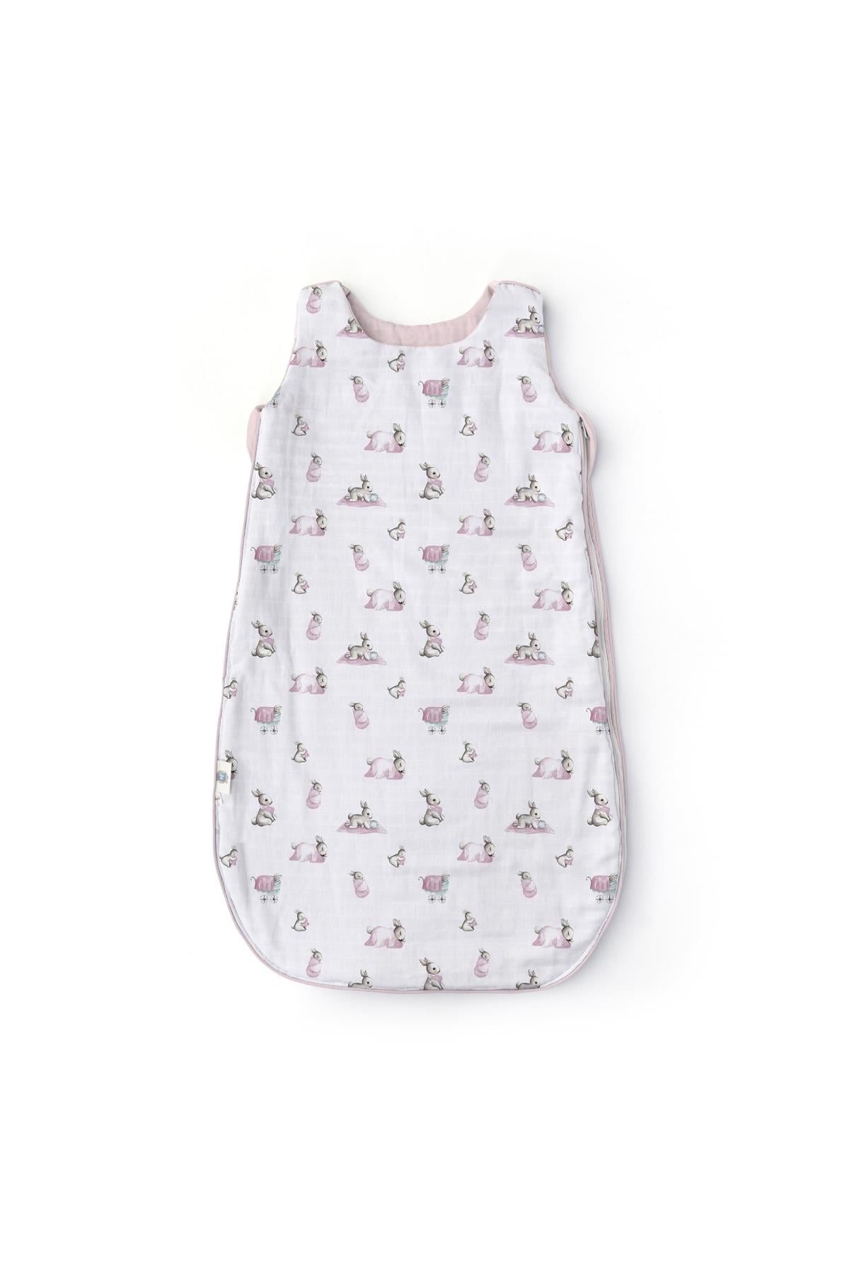 Deux Lapins / Bébé Lapin Rose Kışlık Müslin Bebek Uyku Tulumu 1.85 TOG std