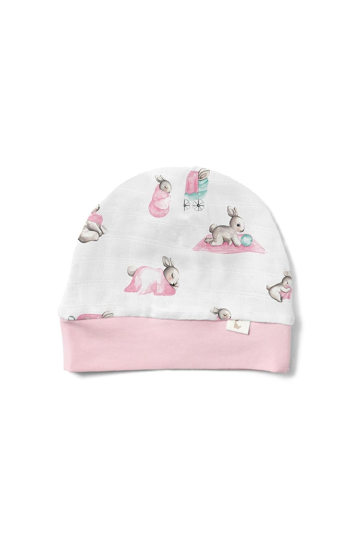 Deux Lapins /  Bébé Lapin Rose Müslin Bere std