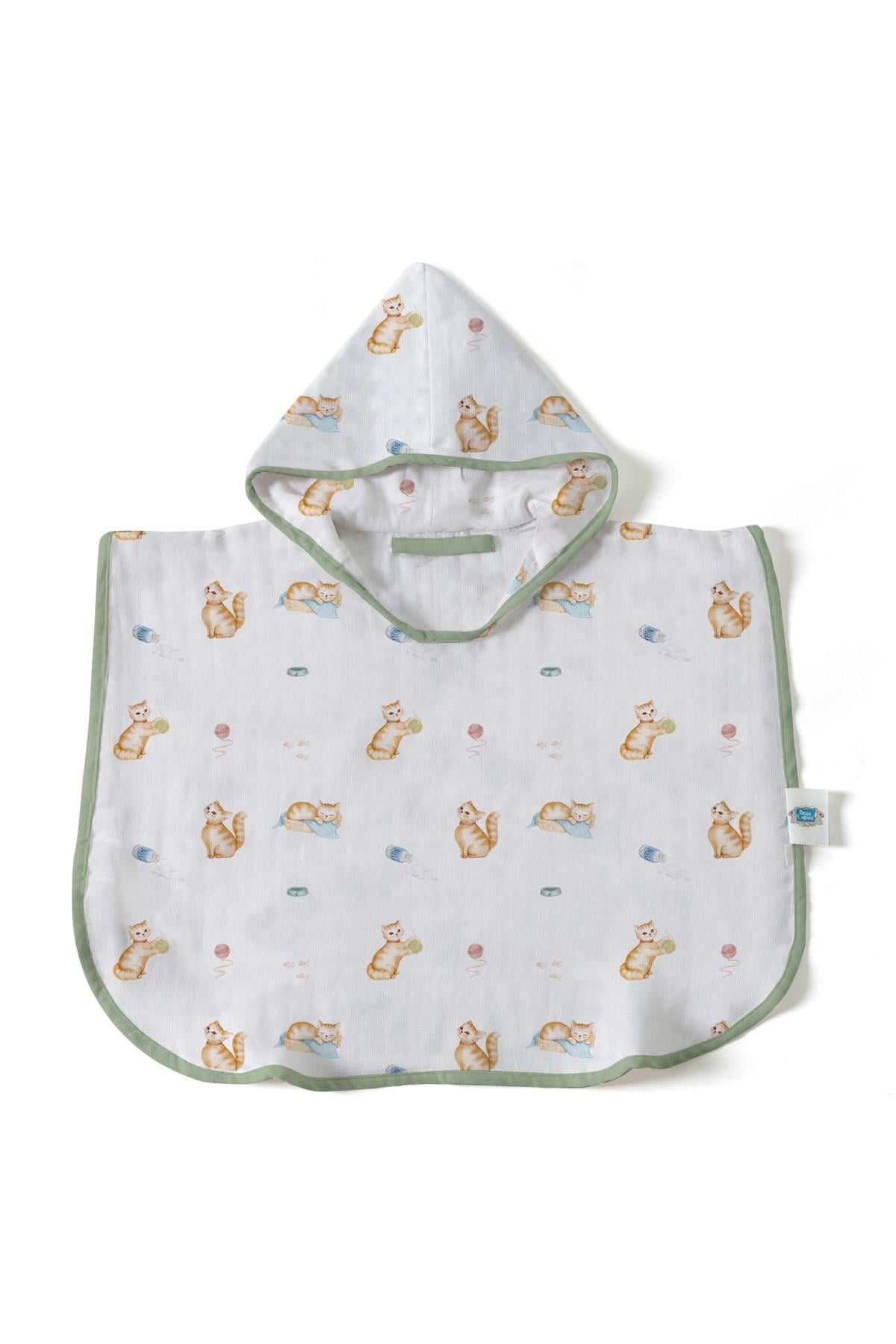 Deux Lapins / Chaton Müslin Bebek Panço std