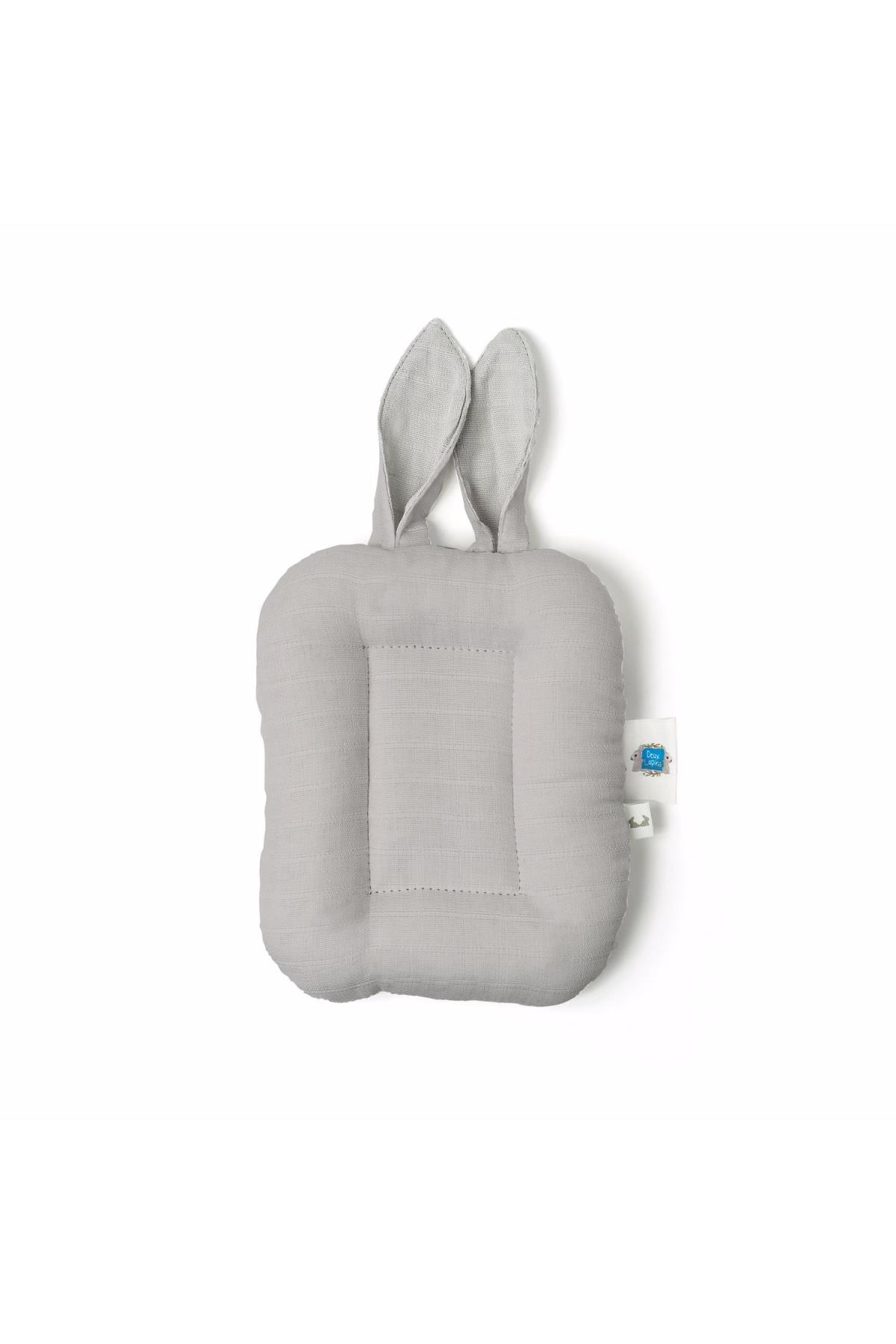 Deux Lapins / Cotton Grey Kol Emzirme Yastığı - Mini std