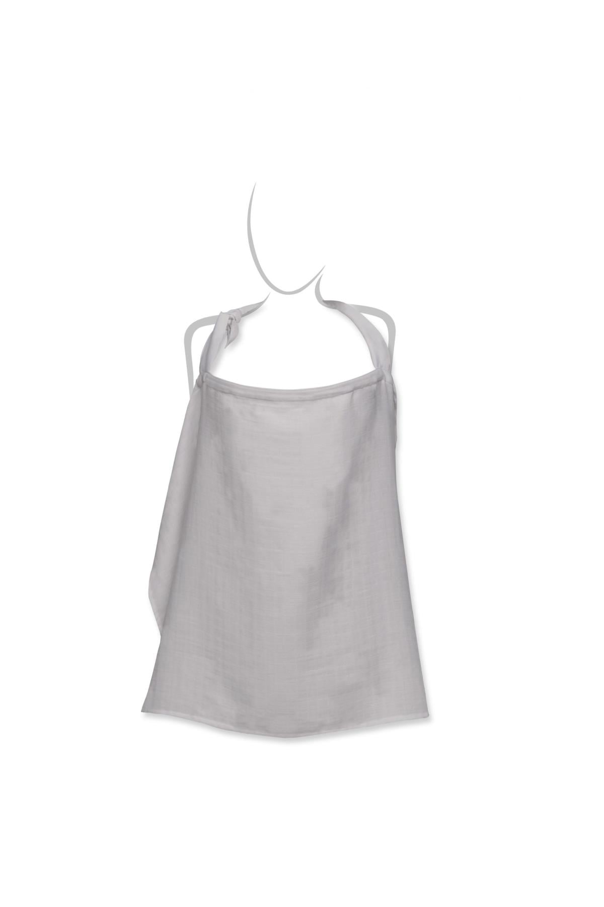 Deux Lapins / Cotton Grey Müslin Bebek Emzirme Önlüğü std