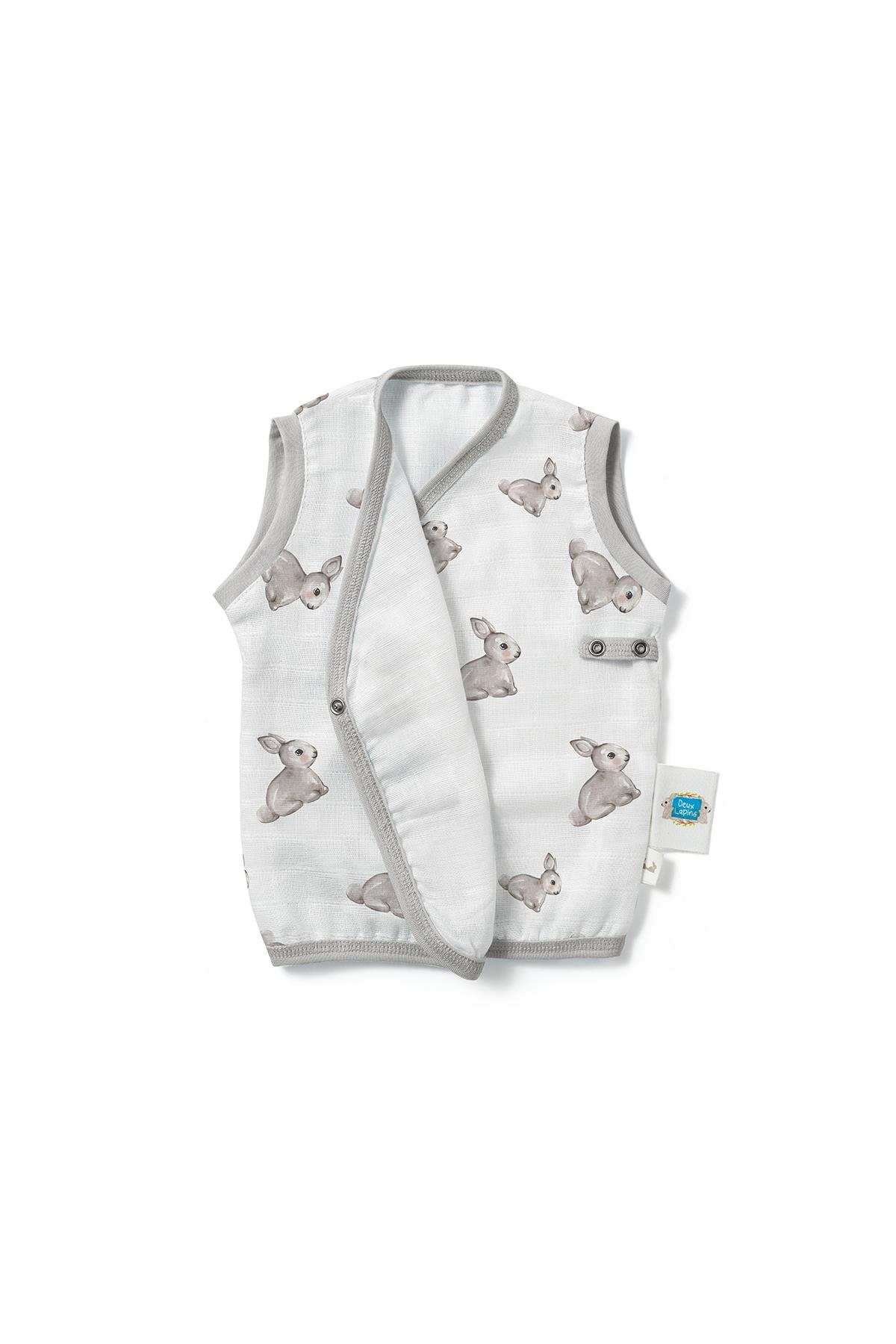 Deux Lapins / Iconique Lapin Müslin Bebek Yelek std