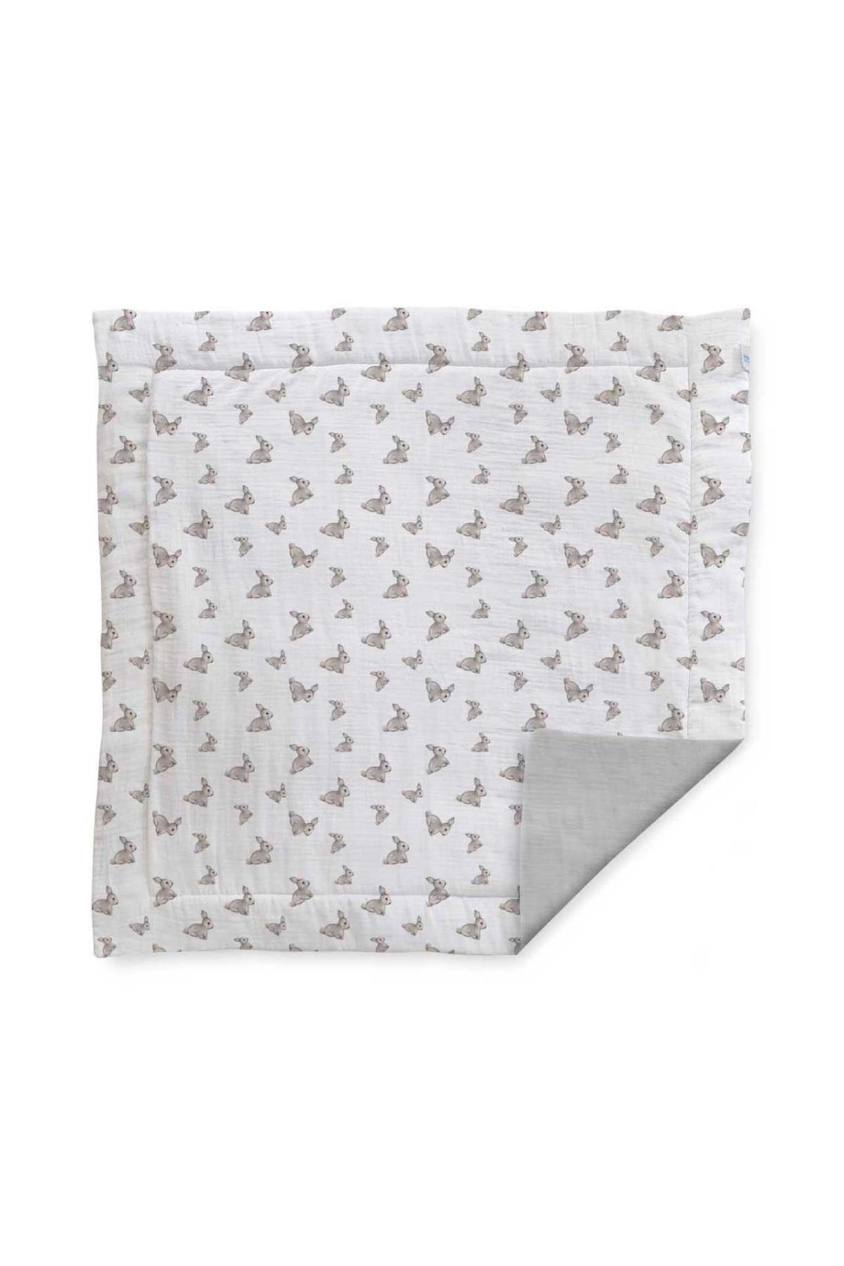Deux Lapins / Iconique Lapin Müslin Bebek Oyun Halısı std
