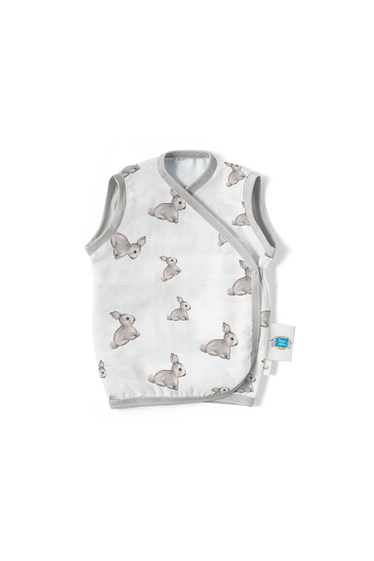 Deux Lapins / Iconique Lapin Müslin Bebek Yelek std