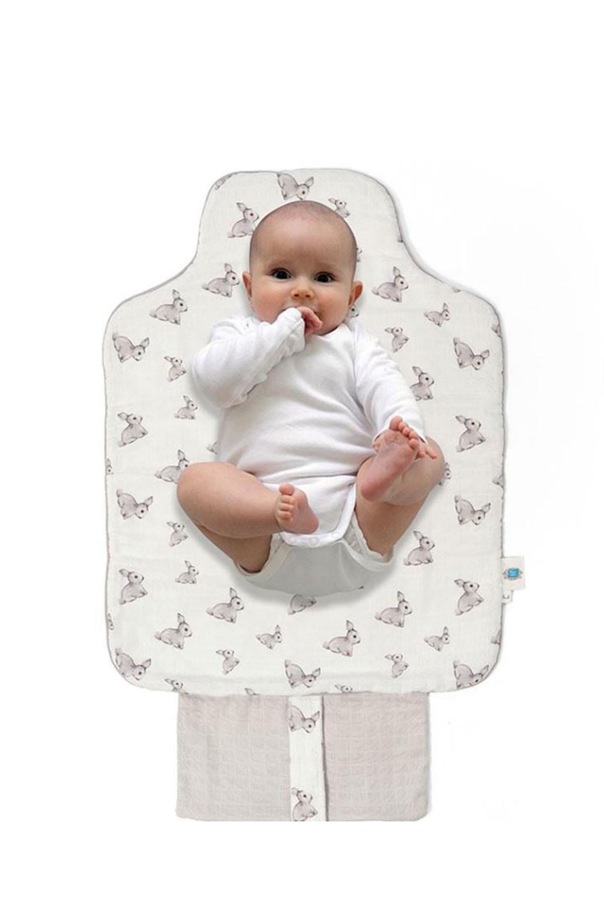 Deux Lapins / Iconique Lapin - Müslin Bebek Pratik Alt Açma Matı Çok Renkli