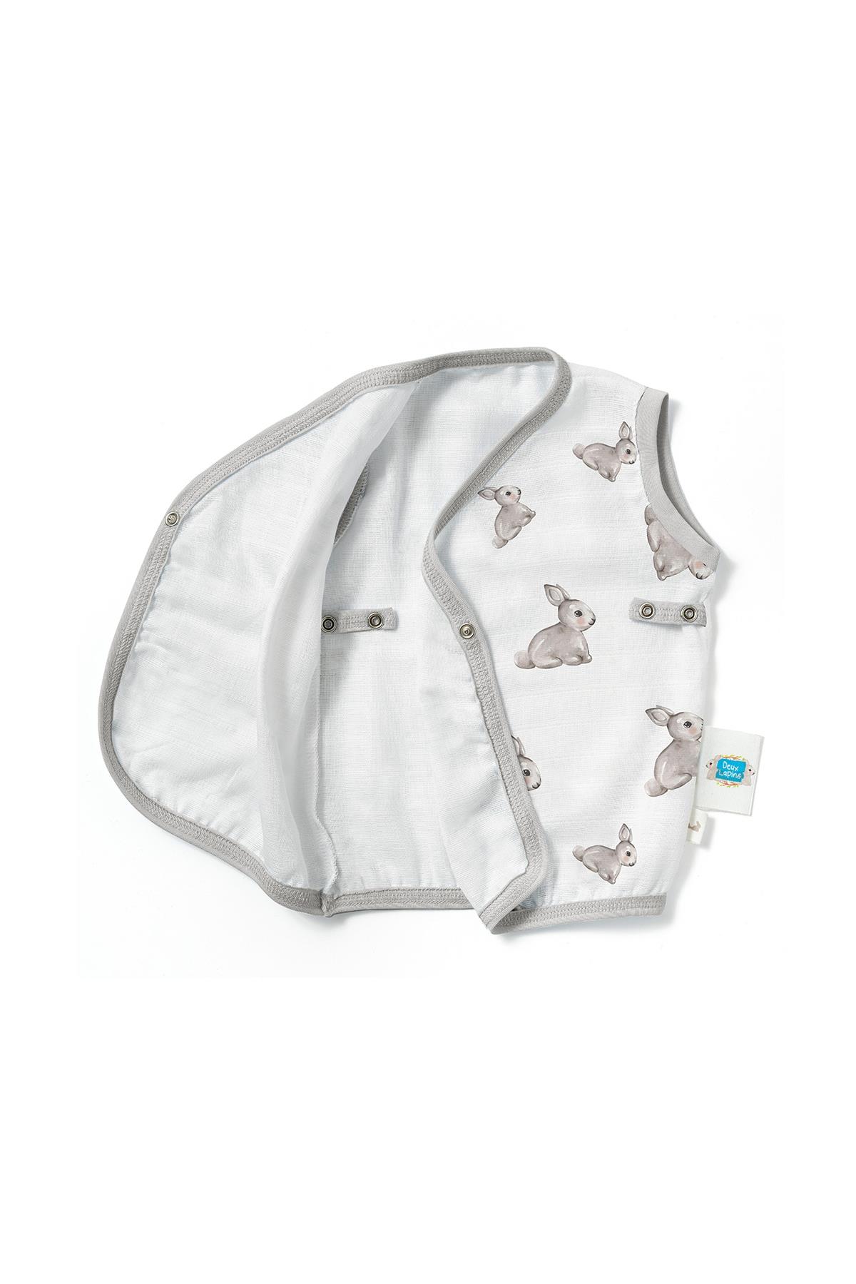Deux Lapins / Iconique Lapin Müslin Bebek Yelek std