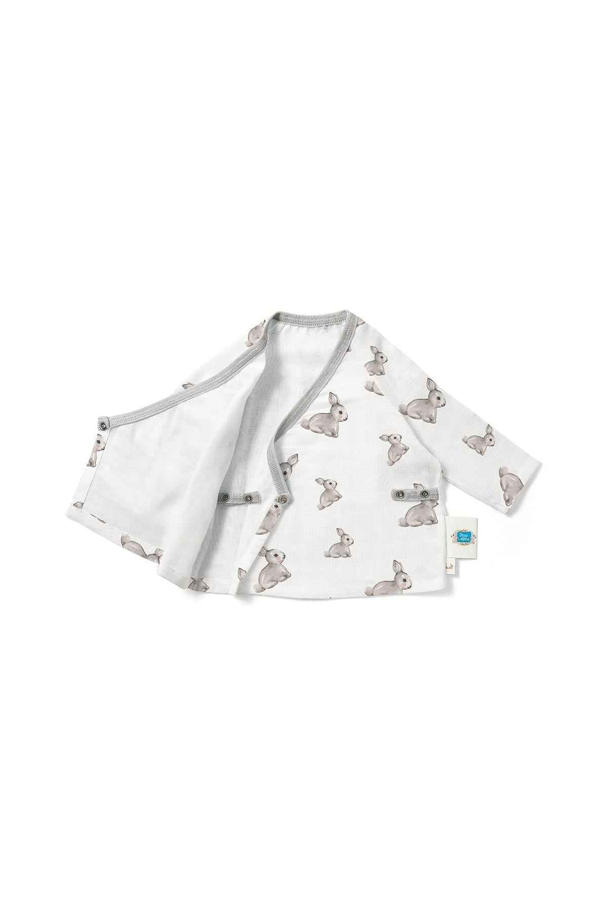Deux Lapins / Iconique Lapin Müslin Kimono Hırka std