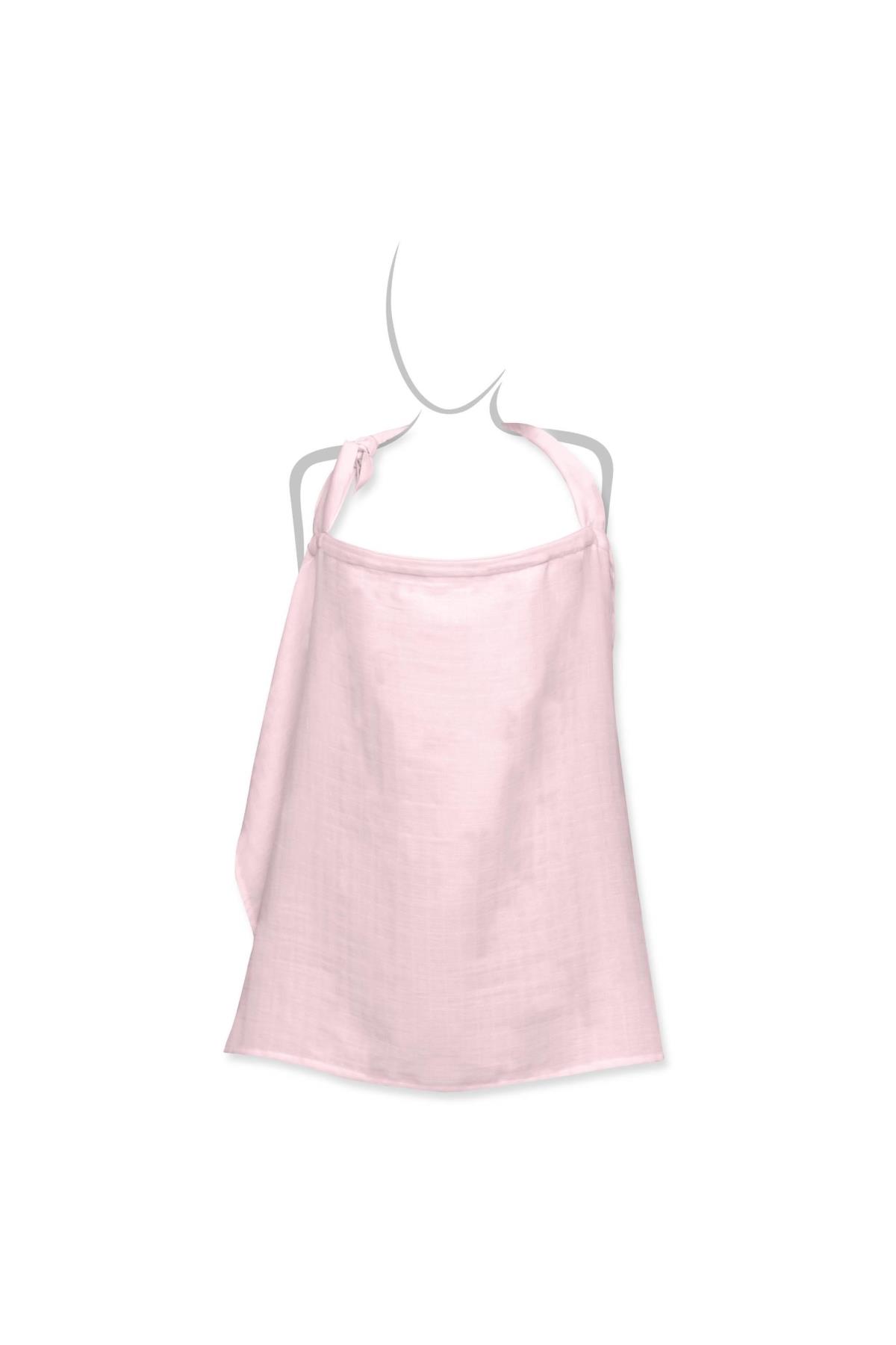 Deux Lapins / Innocent Pink Müslin Bebek Emzirme Önlüğü std