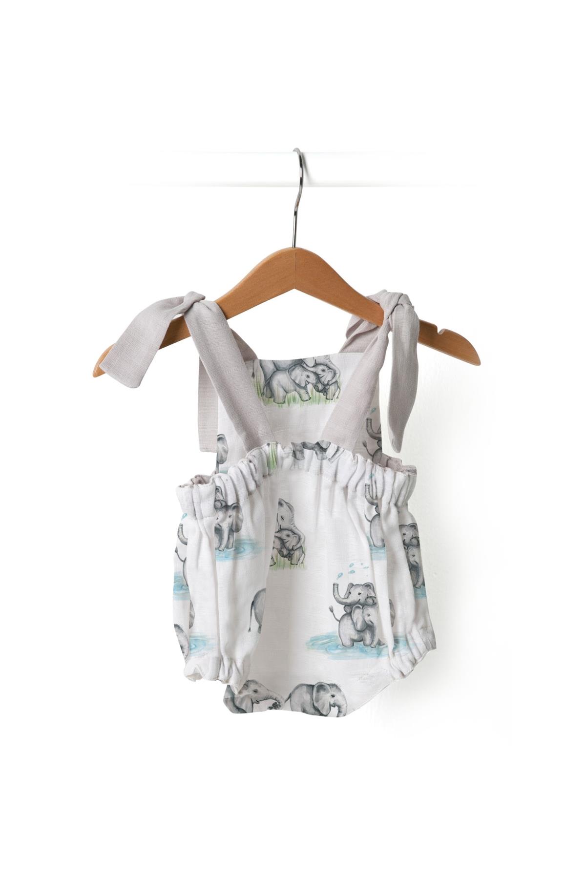 Deux Lapins / Les Elephants 6-12 Ay Kısa Tulum std