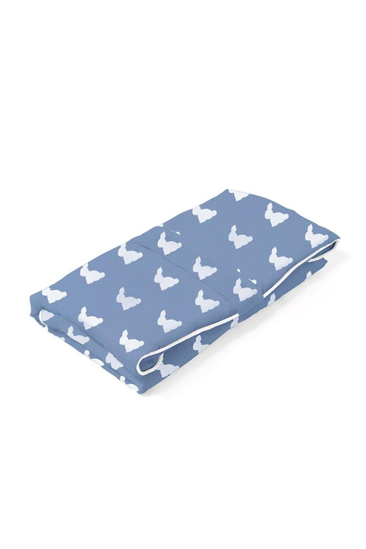Deux Lapins / Mono Lapin Royal Blue - Müslin Bebek Pratik Alt Açma Matı Çok Renkli
