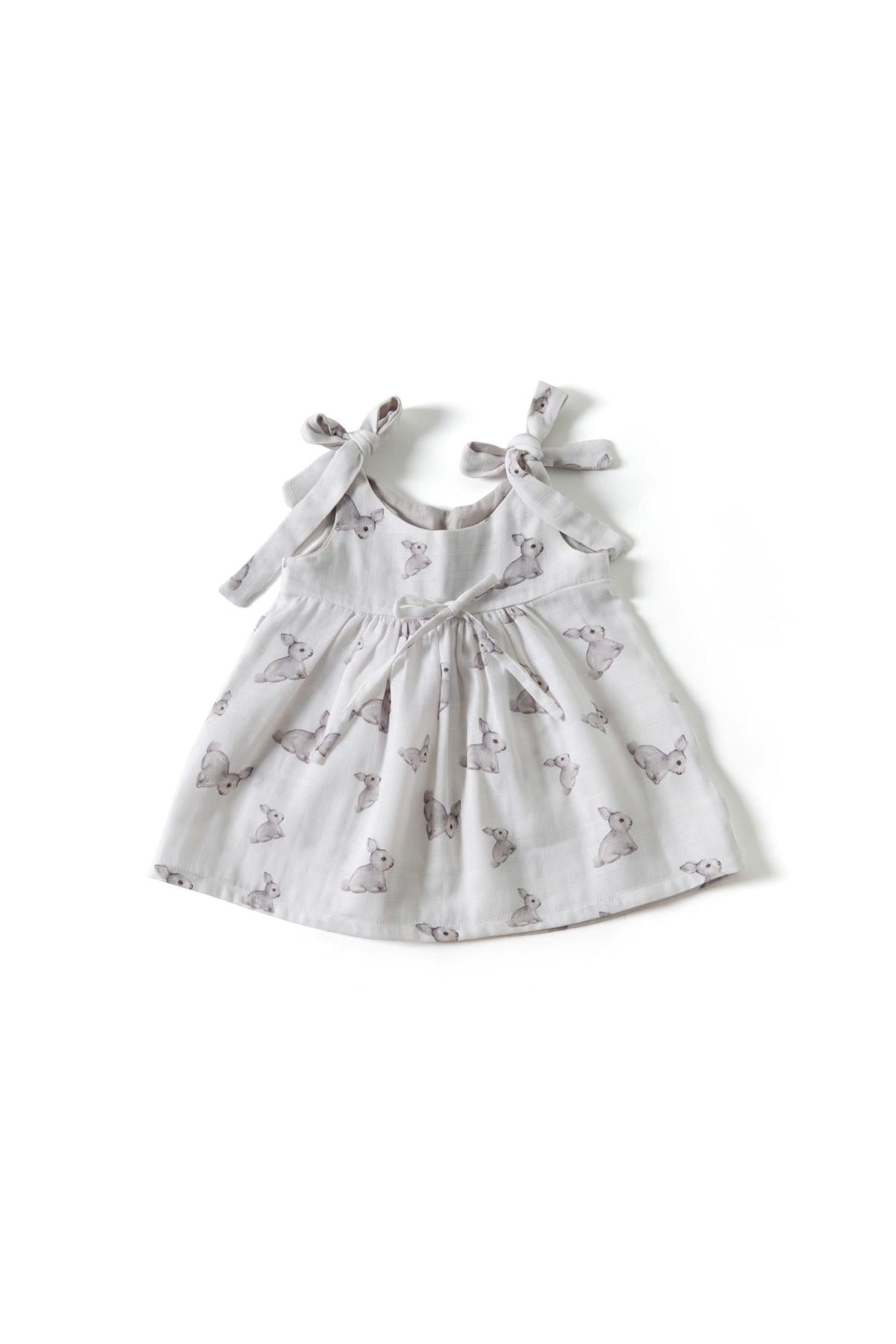 Deux Lapins / Müslin Bebek Elbise - Iconique Lapin std