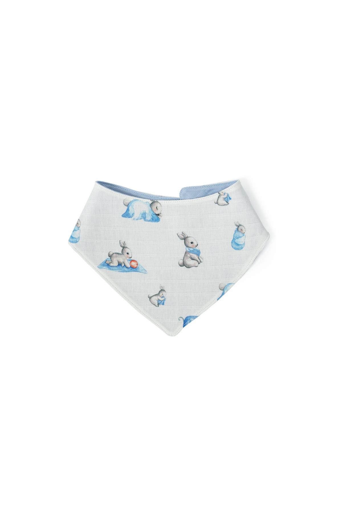 Deux Lapins / Müslin Bebek Salya Önlüğü-Bebe Lapin std