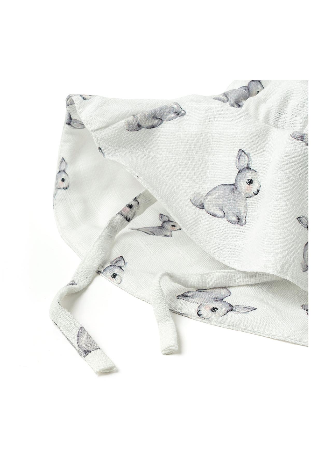 Deux Lapins / Müslin Bebek Şapkası - Iconique Lapin std