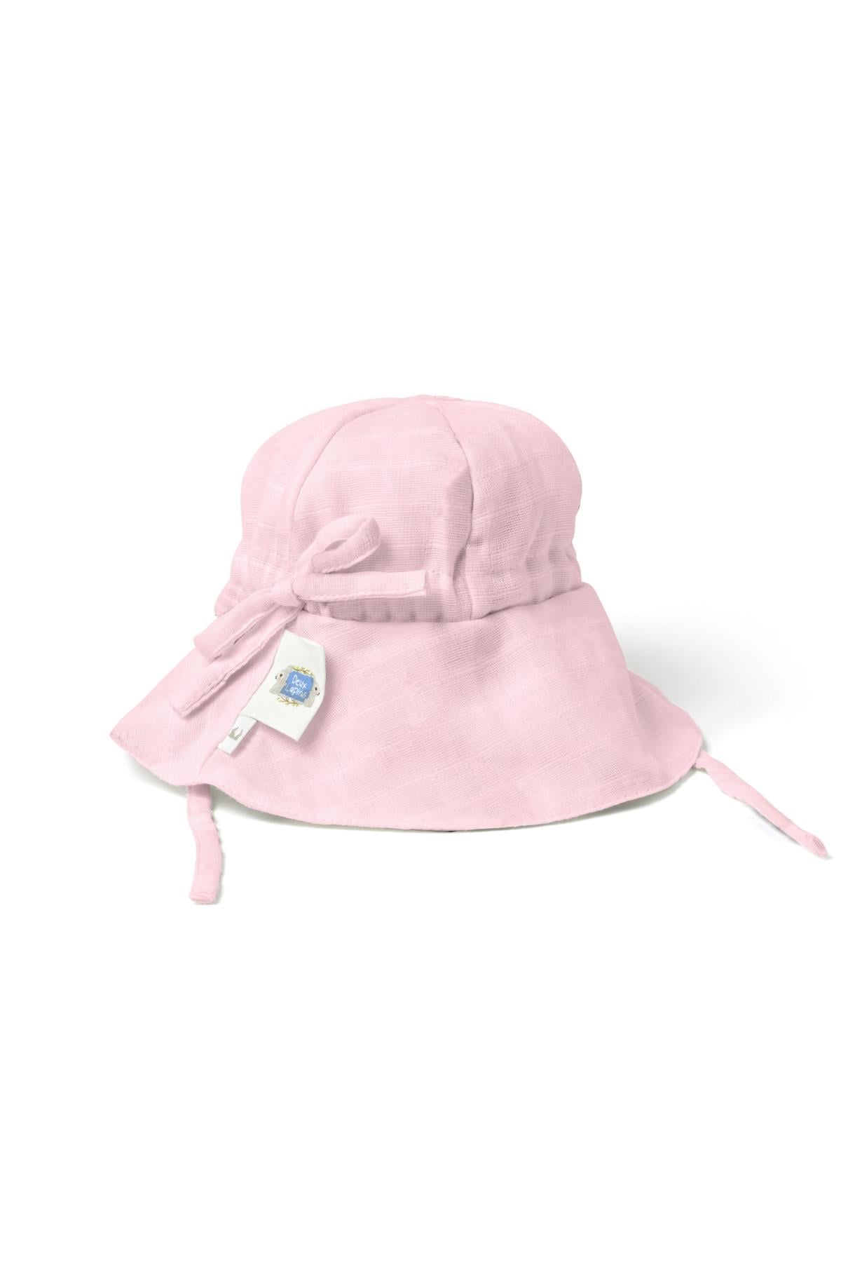 Deux Lapins / Müslin Bebek Şapkası - Innocent Pink std