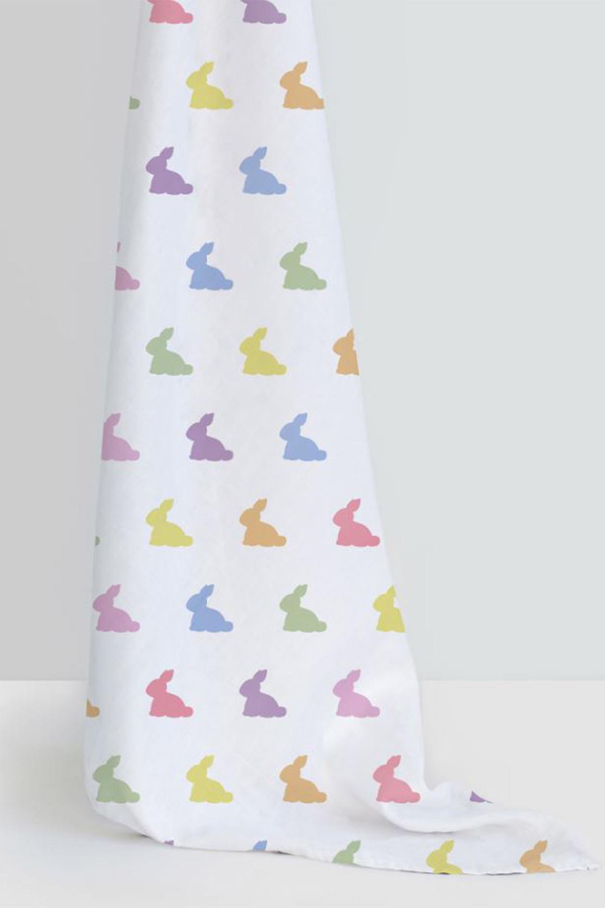 Deux Lapins / Rainbow Lapin - Müslin Bebek Örtü 100X100cm Çok Renkli