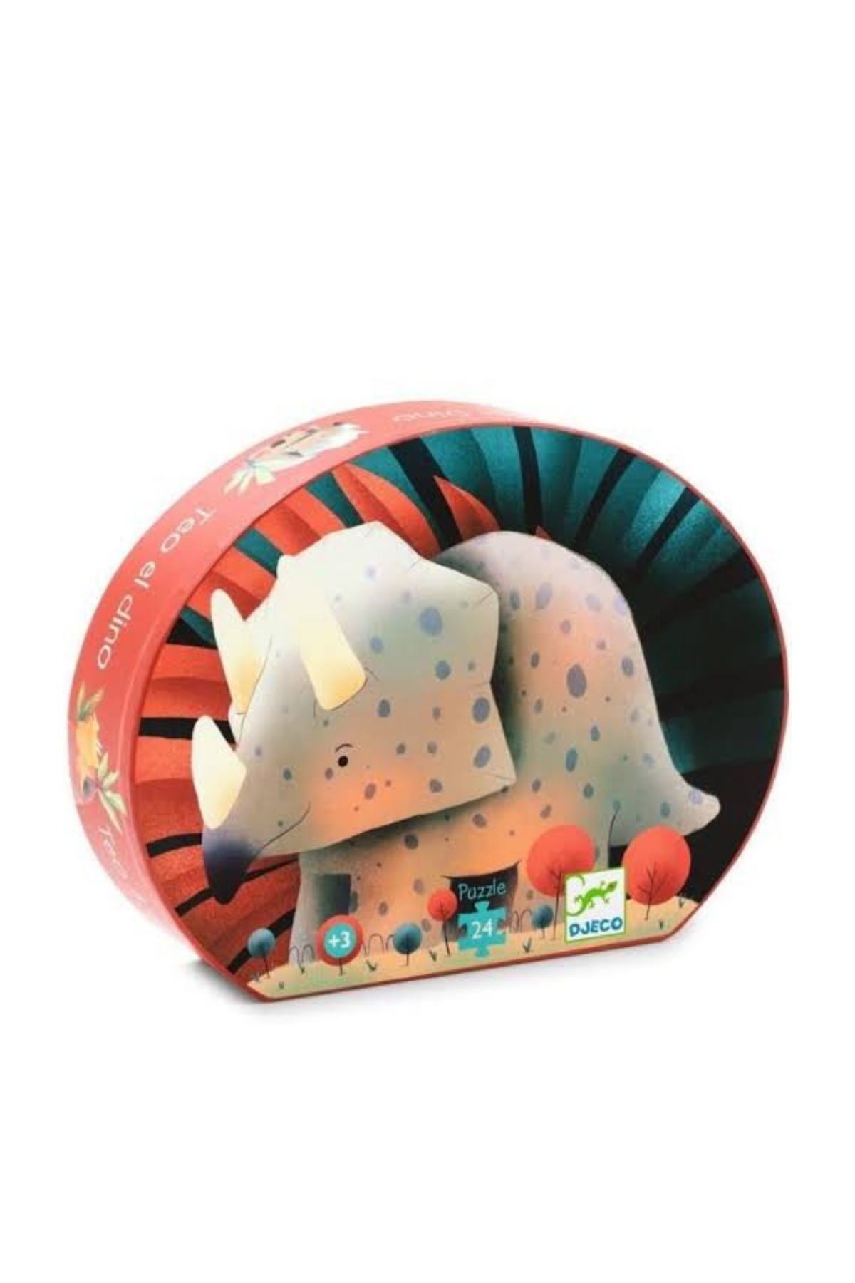 Djeco Dekoratif Puzzle 24 Parça / Teo the Dinosaur Çok Renkli