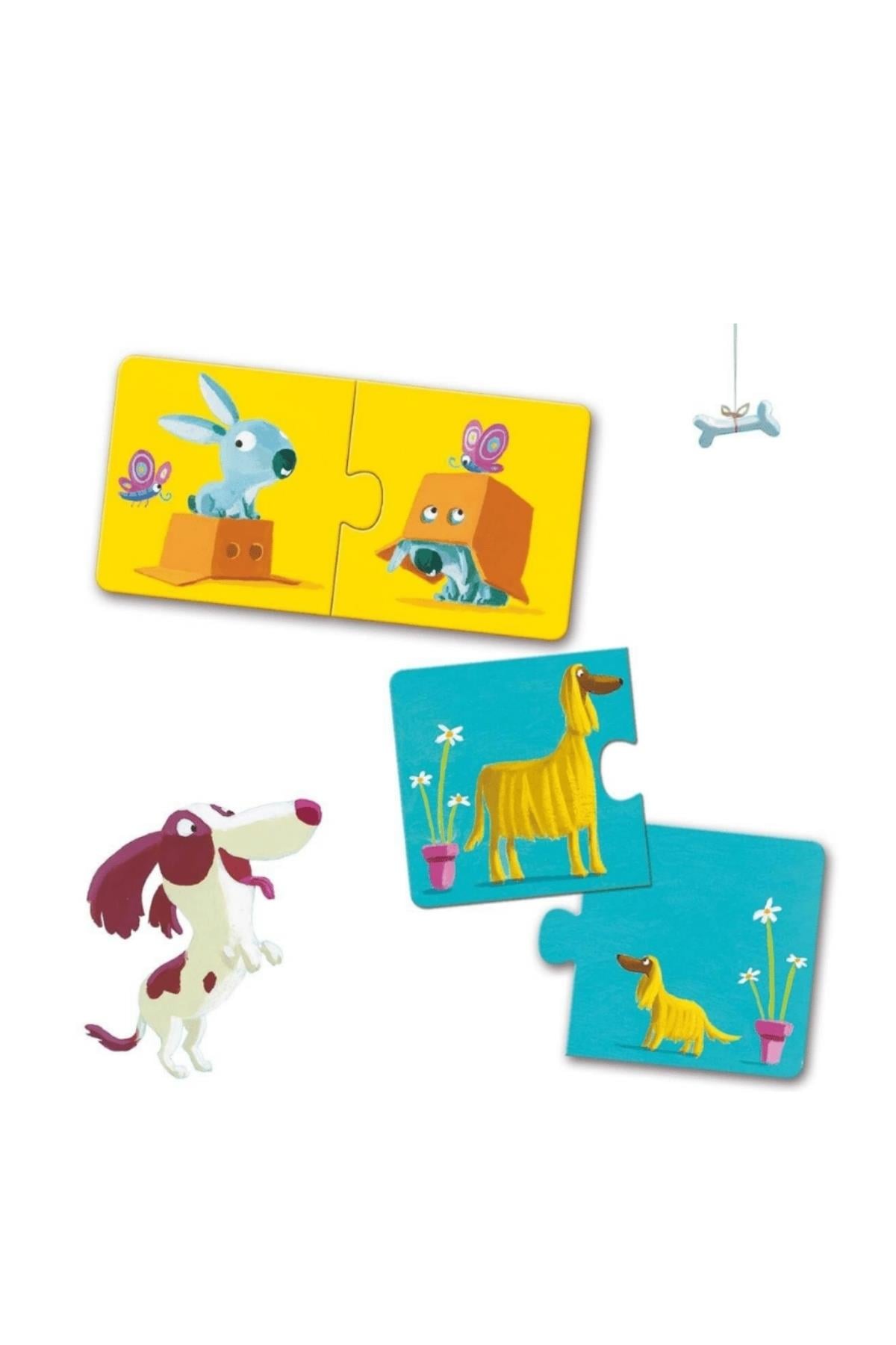 Djeco İkili Puzzle/ Duo Opposites Çok Renkli
