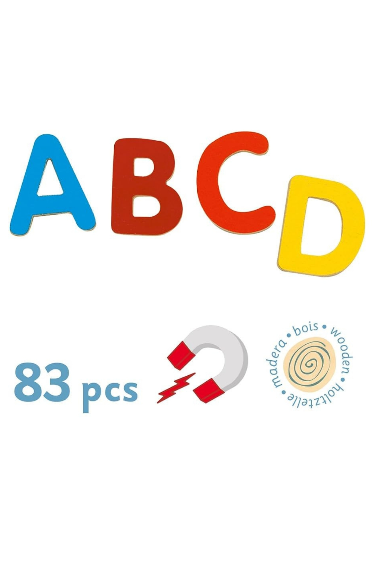 Djeco Mıknatıslı Oyunlar - 83 Small Magnetic Letters Çok Renkli
