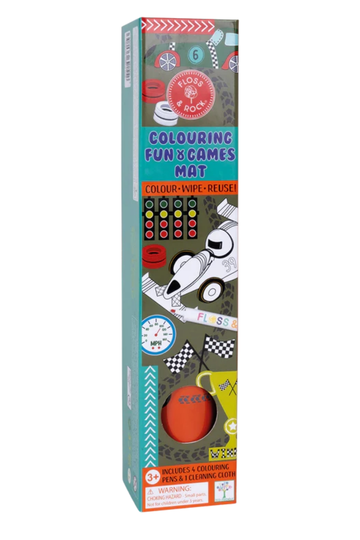 Floss & Rock Boyanabilir Oyun ve Aktivite Matı / Cars Çok Renkli
