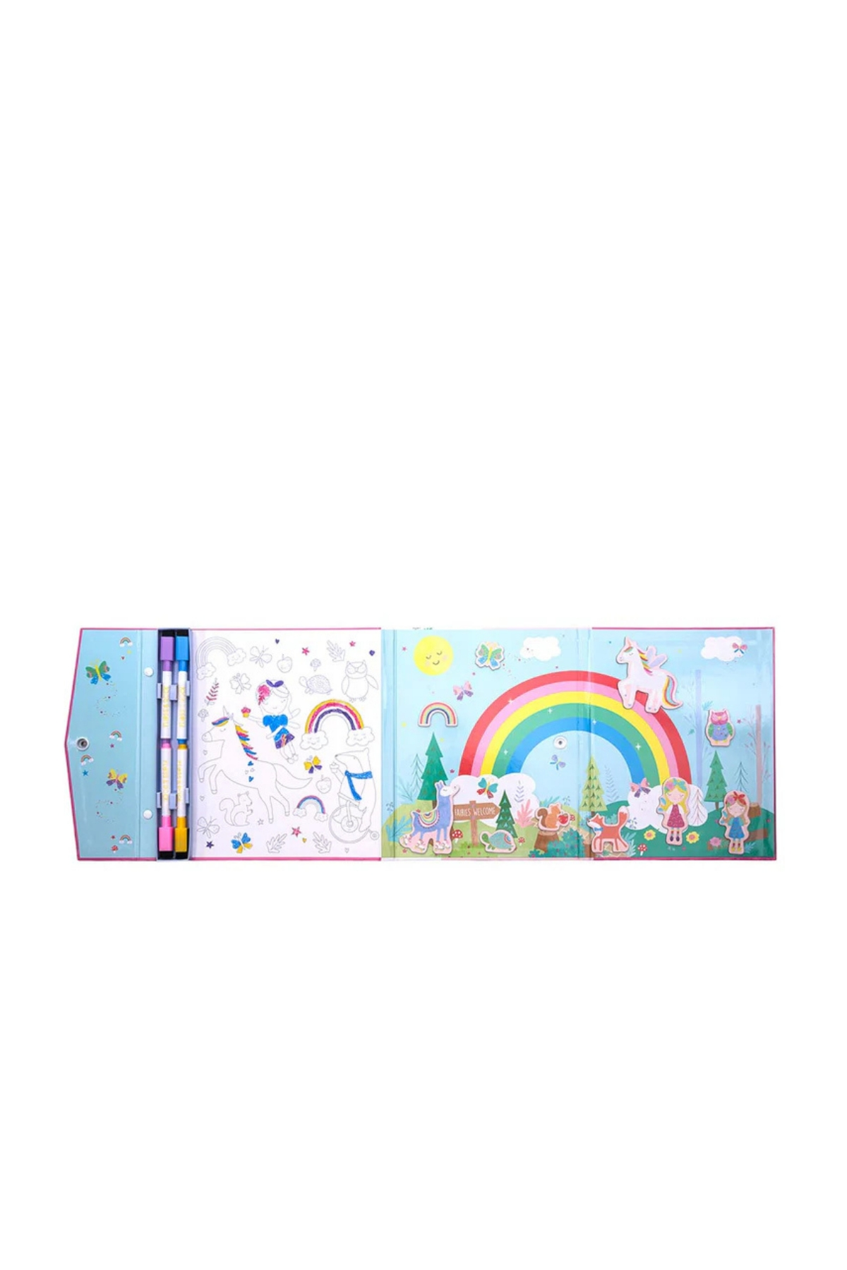 FLOSS & ROCK Mıknatıslı Çoklu Oyun Seti / Rainbow Fairy Çok Renkli