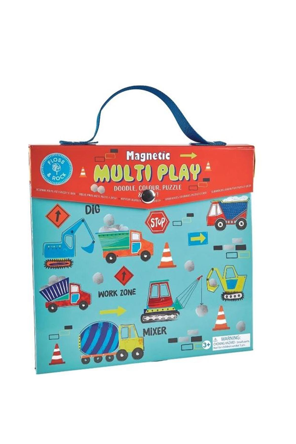 FLOSS & ROCK Mıknatıslı Çoklu Oyun Seti / Construction Çok Renkli