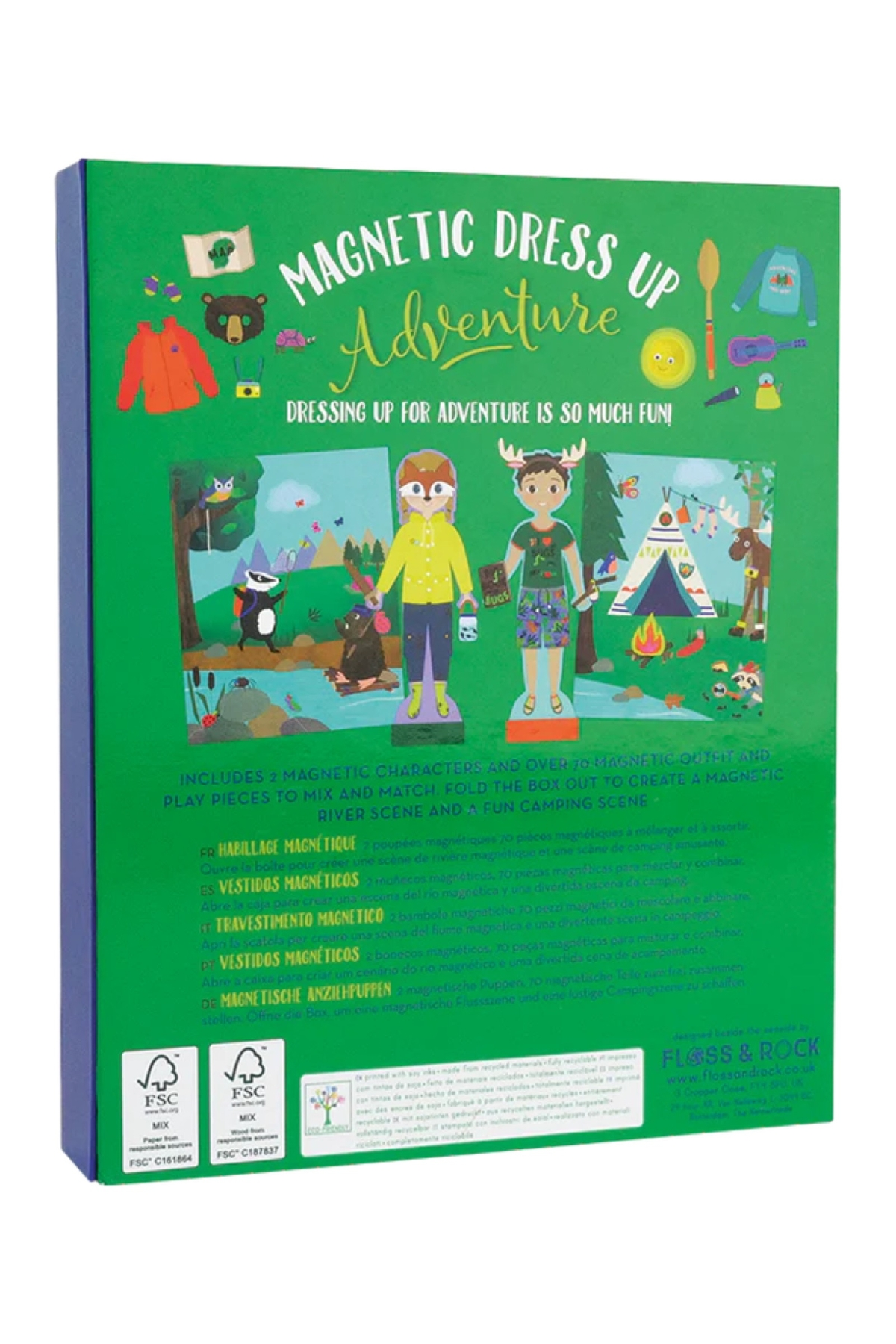 Floss & Rock Mıknatıslı Giydirme Setleri / Adventure Çok Renkli