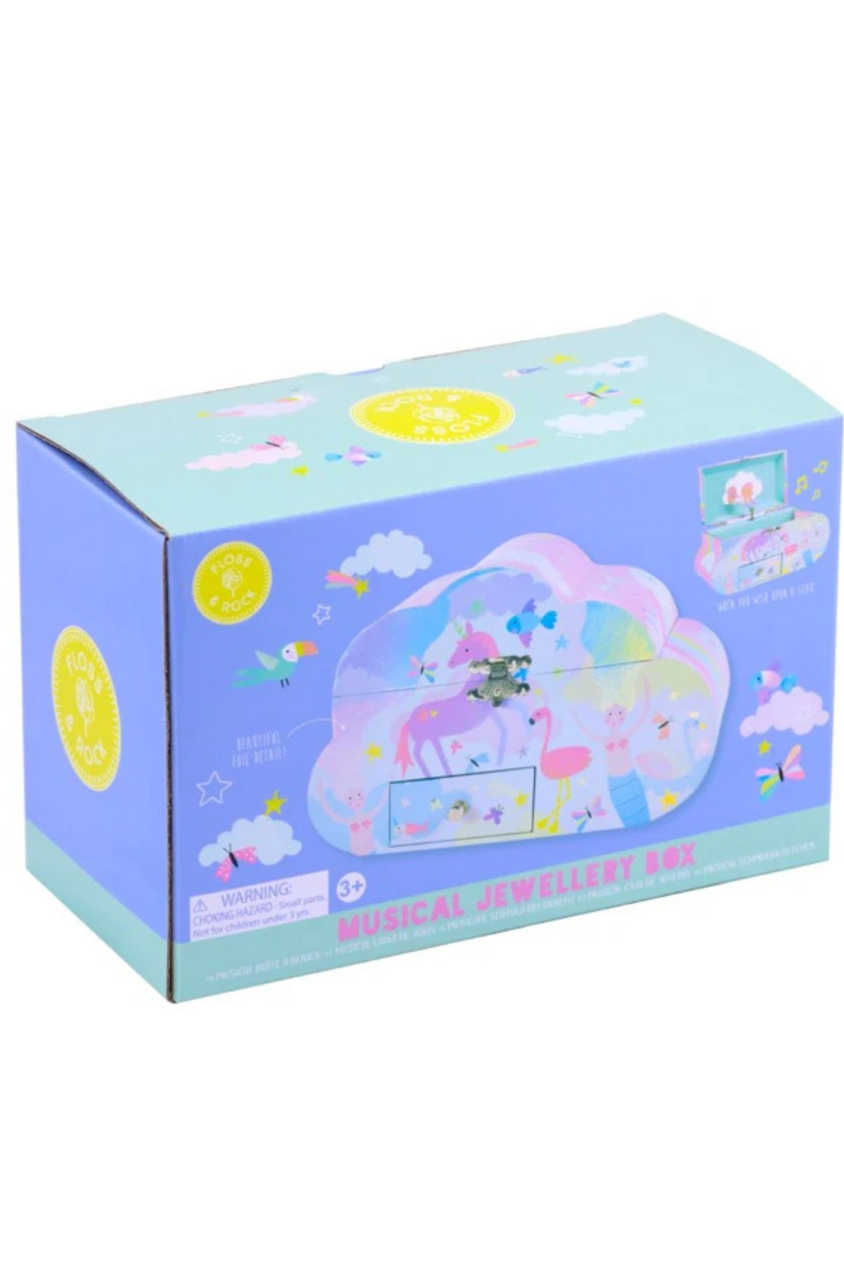 Floss & Rock Müzikli Bulut Şekilli Mücevher Kutusu / Fantasy Çok Renkli