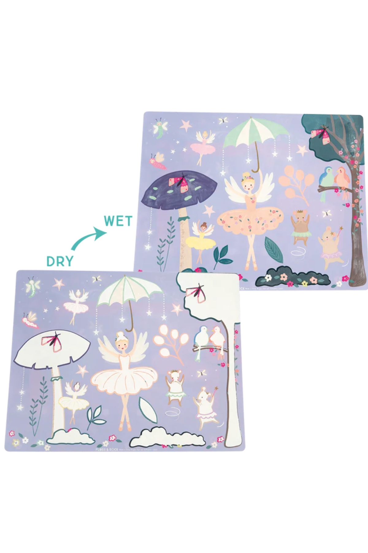 Floss & Rock Renk Değiştiren Sulu Boyalı Oyun Mat / Enchanted Çok Renkli