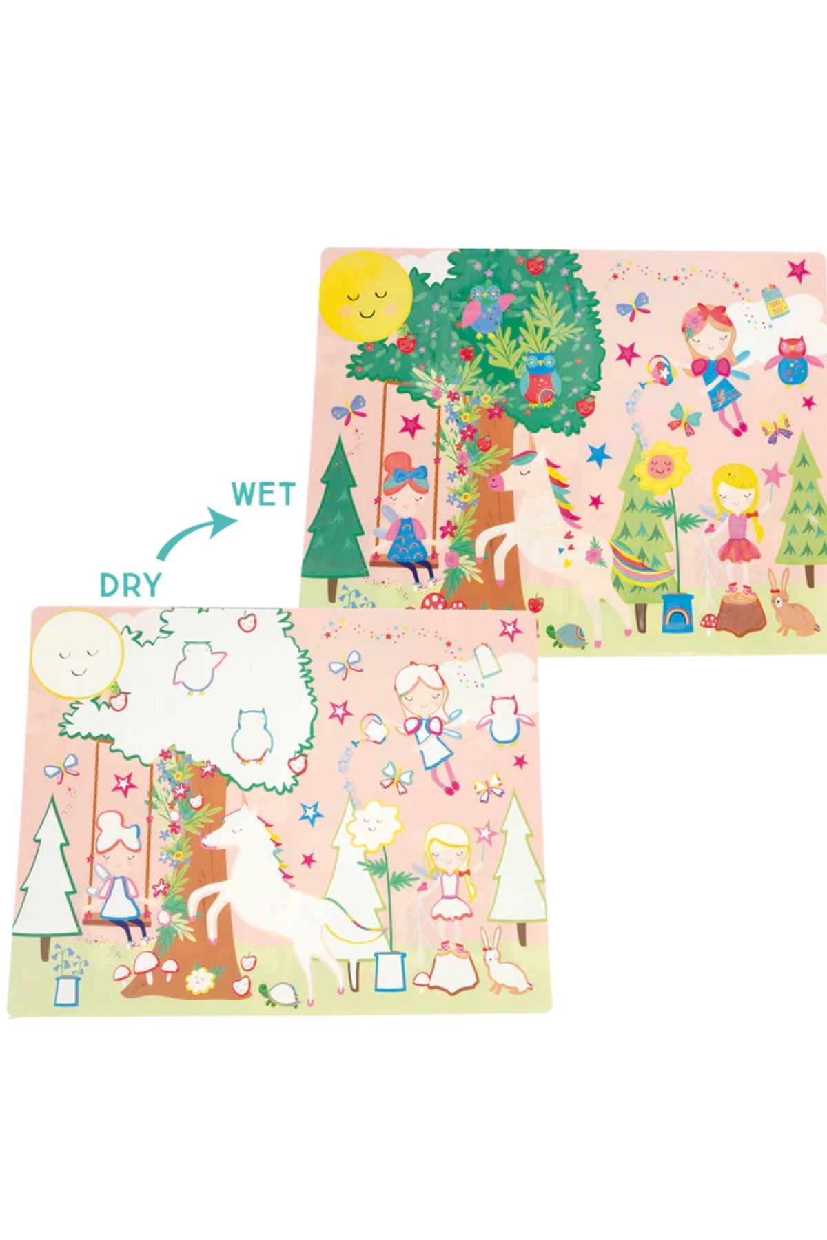 Floss & Rock Renk Değiştiren Sulu Boyalı Oyun Mat / Rainbow Fairy Çok Renkli