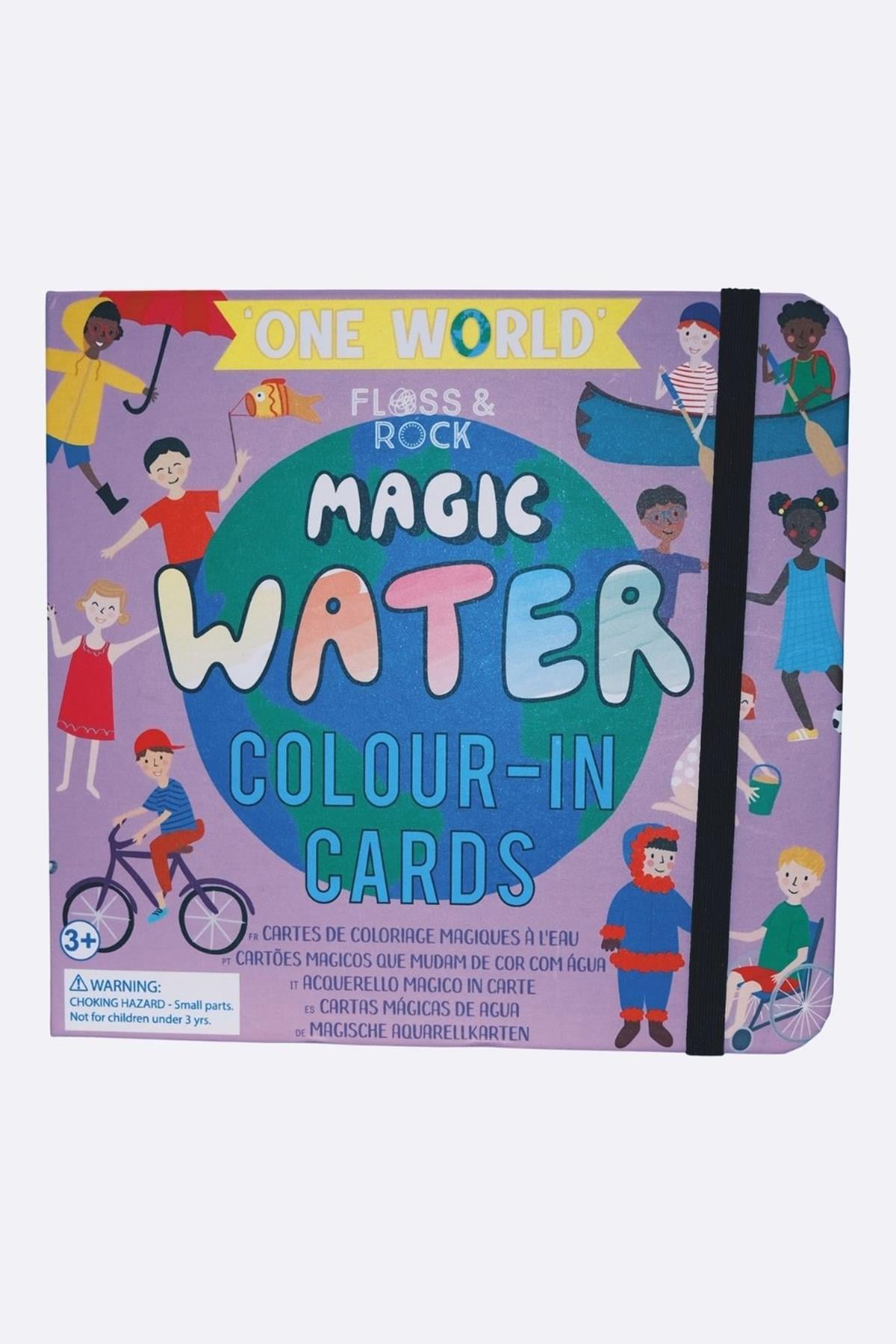 FLOSS & ROCK Renk Değiştiren Water Magic Kartlar/One World Çok Renkli