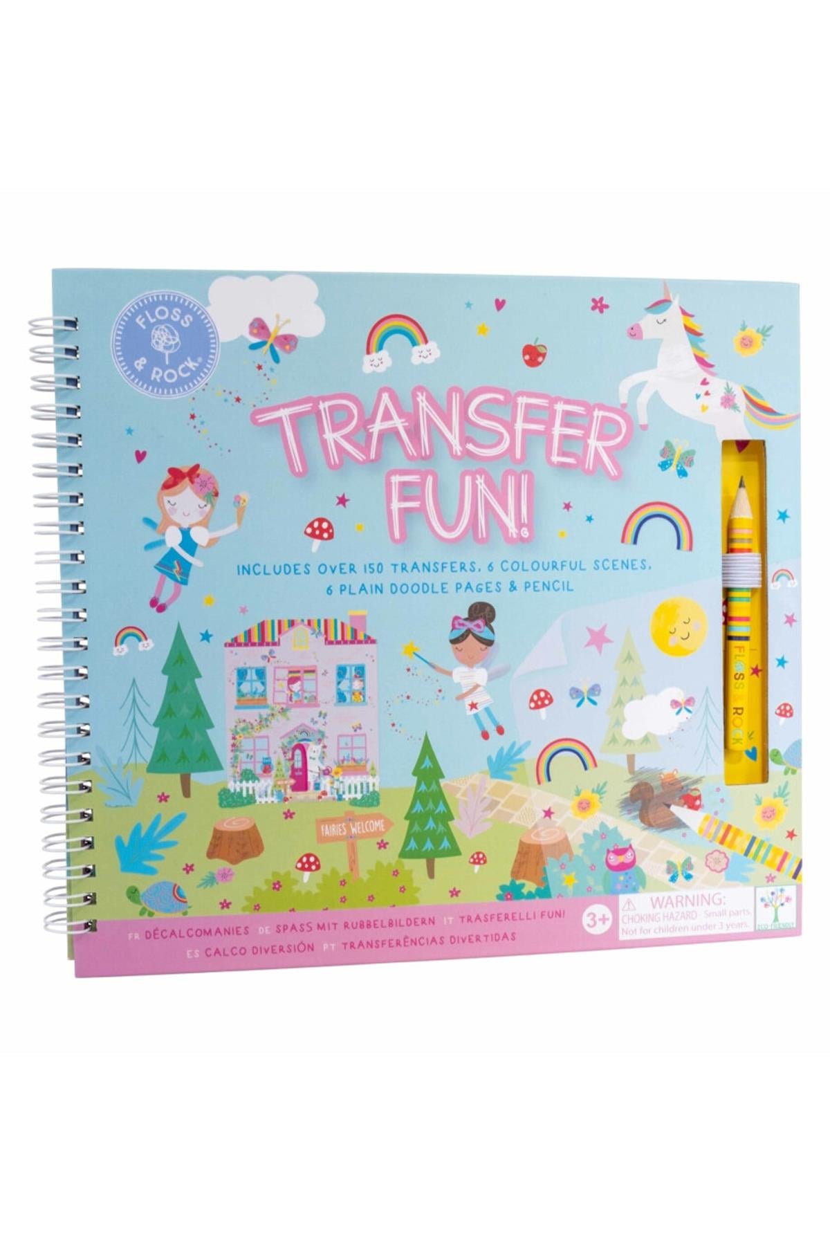 FLOSS & ROCK Transfer Fun Aktivite Kitabı / Rainbow Fairy *YENİ* Çok Renkli