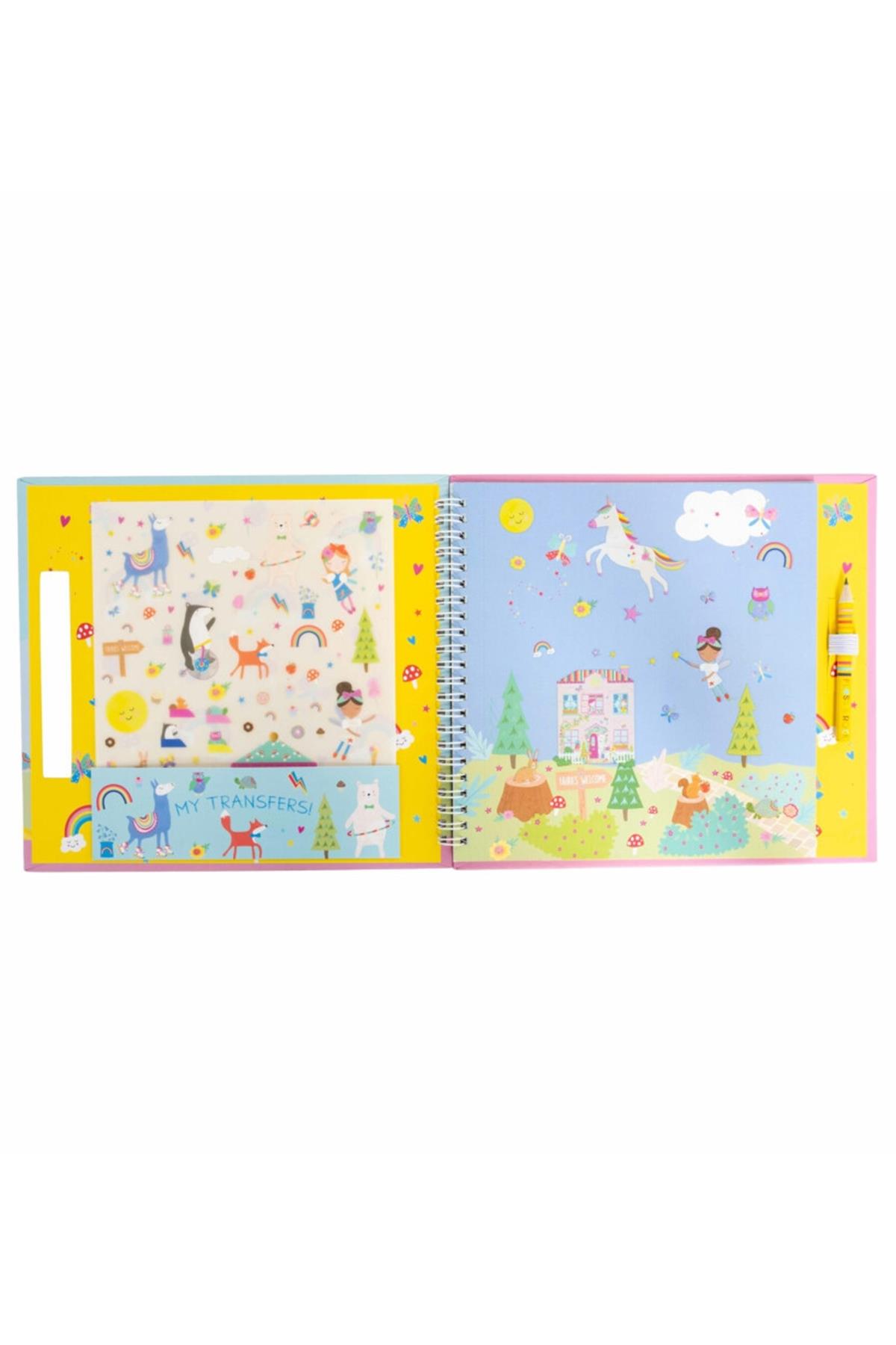 FLOSS & ROCK Transfer Fun Aktivite Kitabı / Rainbow Fairy *YENİ* Çok Renkli