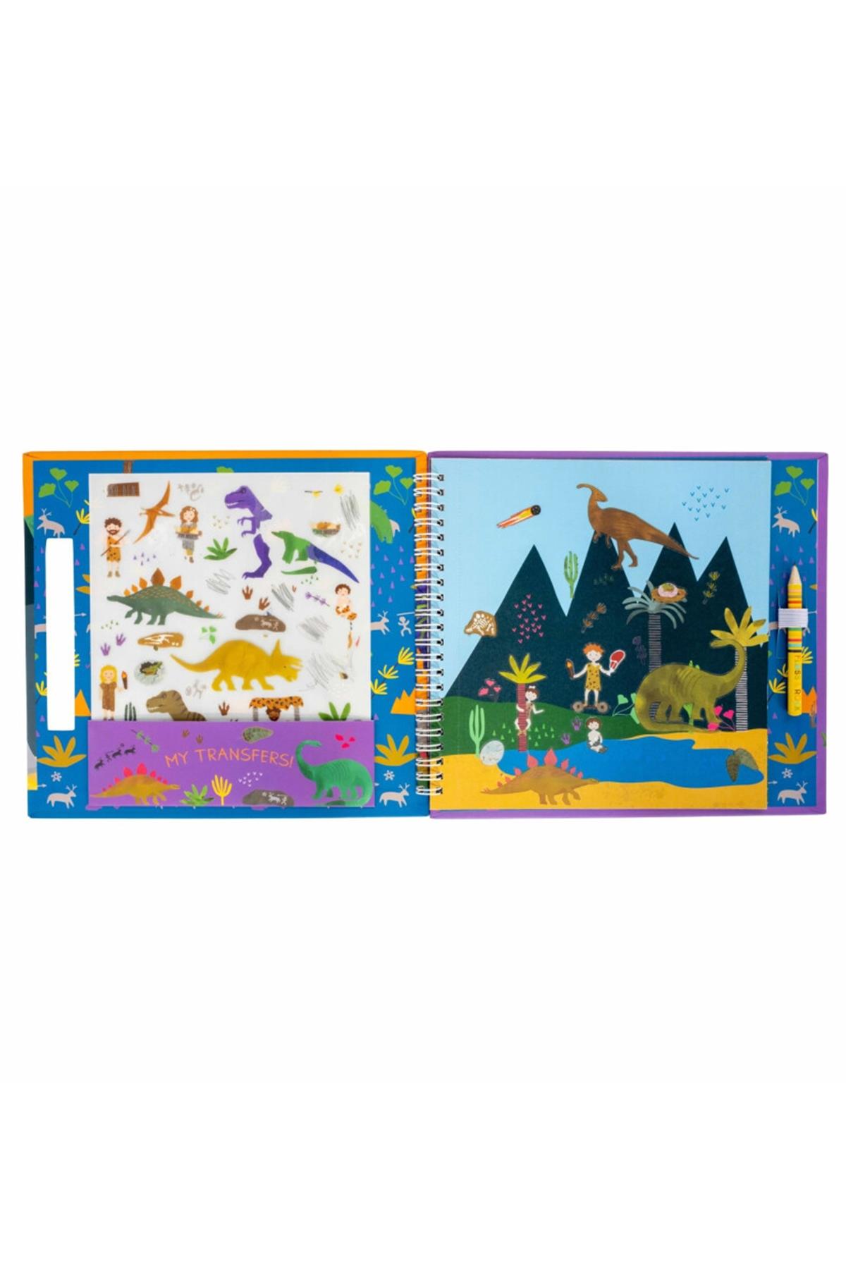 FLOSS & ROCK Transfer Fun Aktivite Kitabı /Dino *YENİ* Çok Renkli