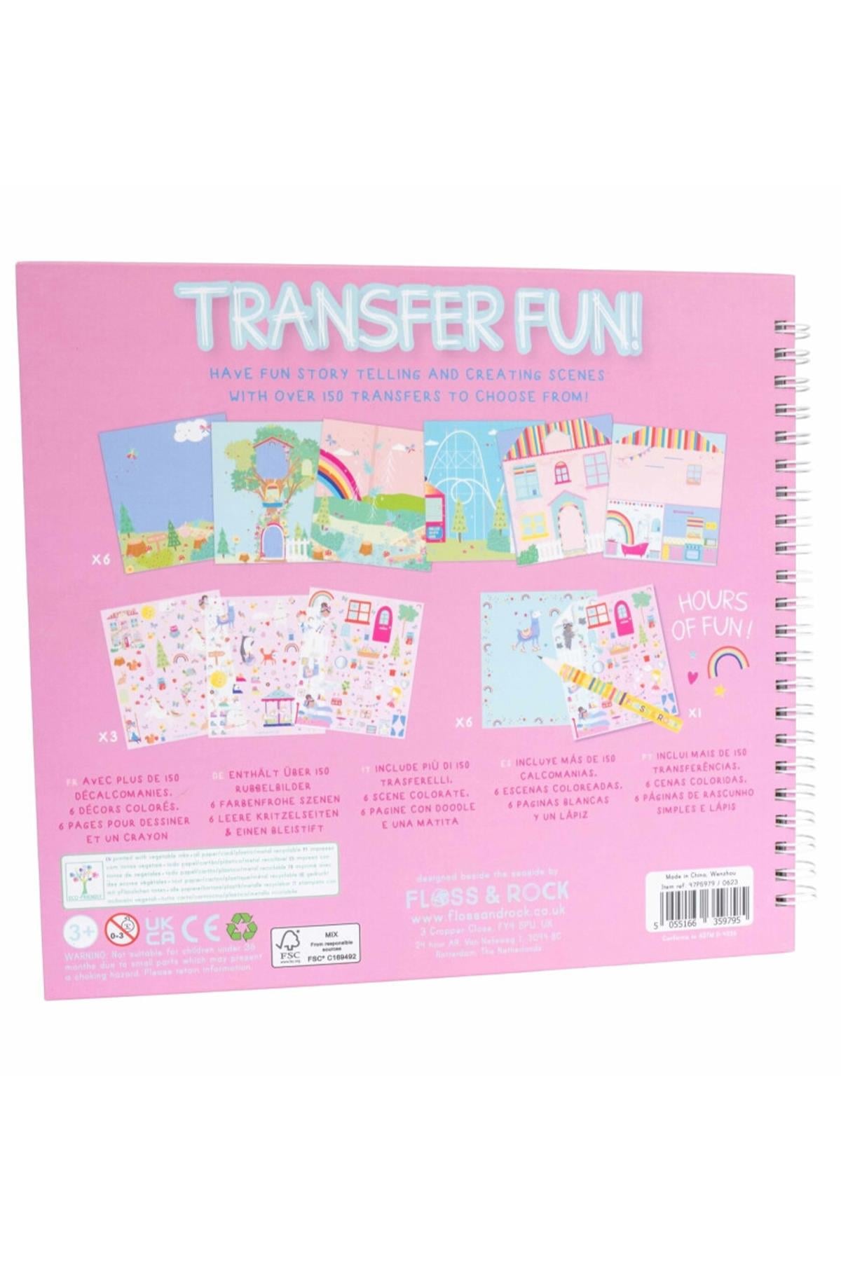 FLOSS & ROCK Transfer Fun Aktivite Kitabı / Rainbow Fairy *YENİ* Çok Renkli