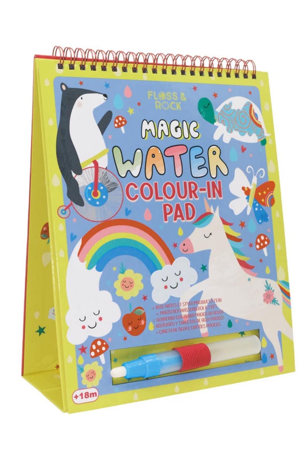 FLOSS&ROCK / Renk Değiştiren Water Magic Boyama Kitabı / Rainbow Fairy Çok Renkli