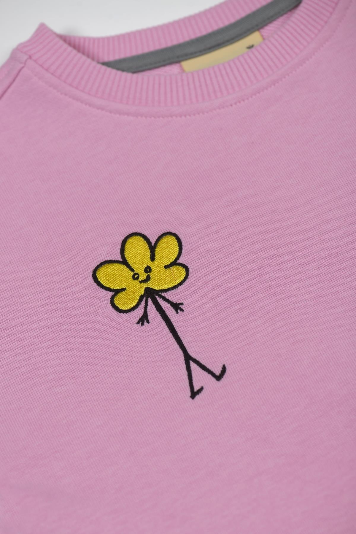Beetlebeez / FLOWER MAN WITH SQUARE SWEATSHIRT Pembe