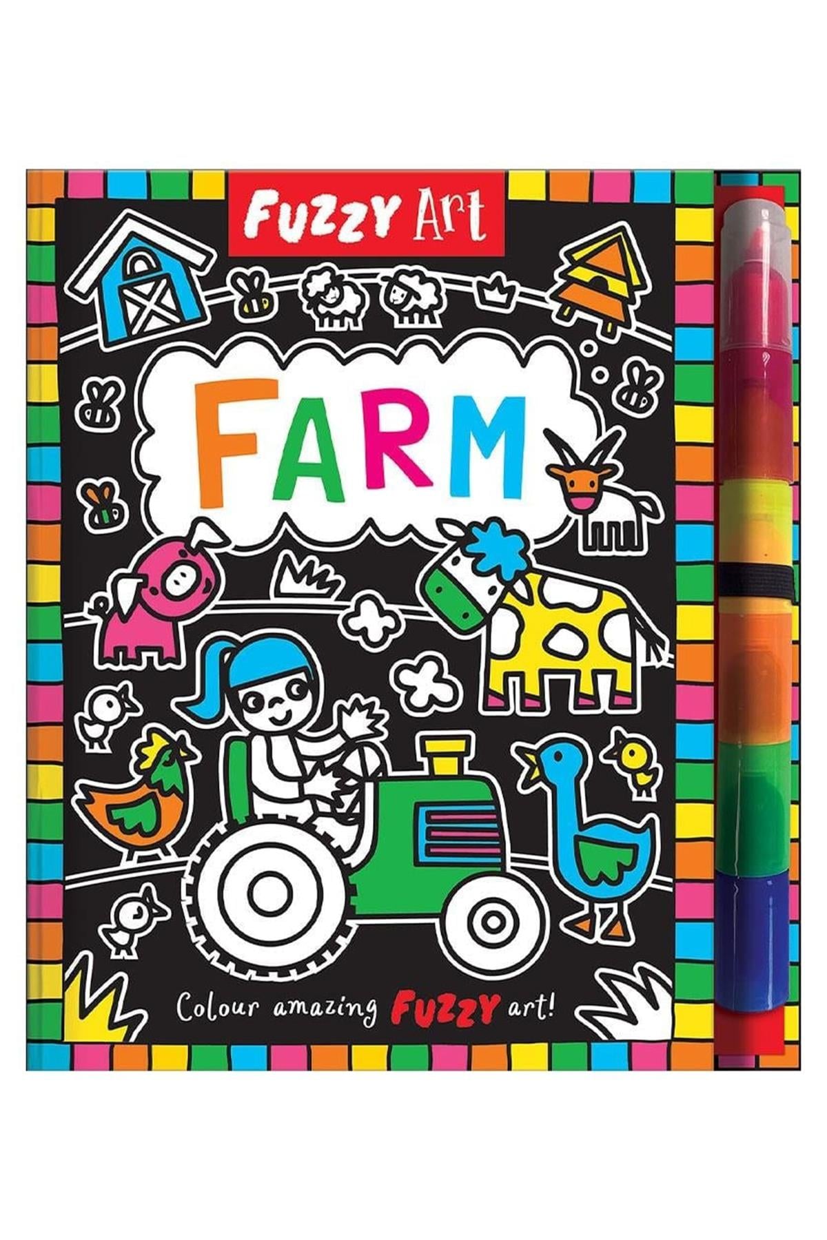 Fuzzy Art - Farm Çok Renkli