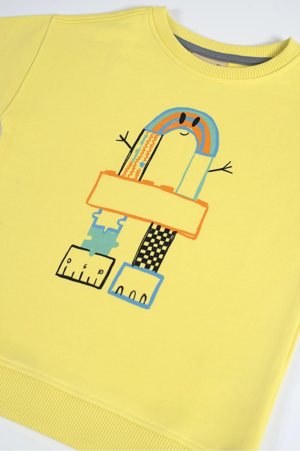Beetle Beez / GEOMETRIC RAINBOW SWEATSHIRT Sarı