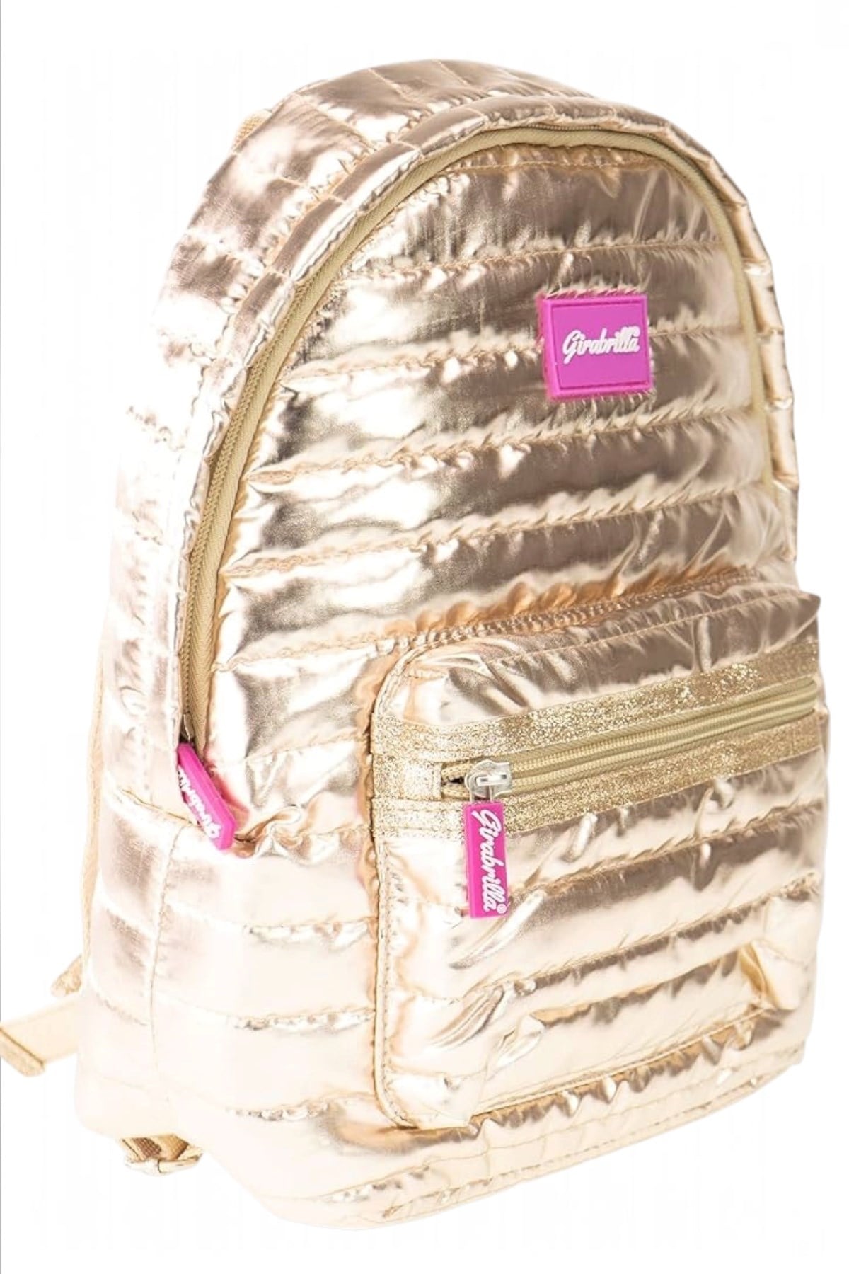 Girabrilla - Puffer Metalik Sırt Çantası -  Dore