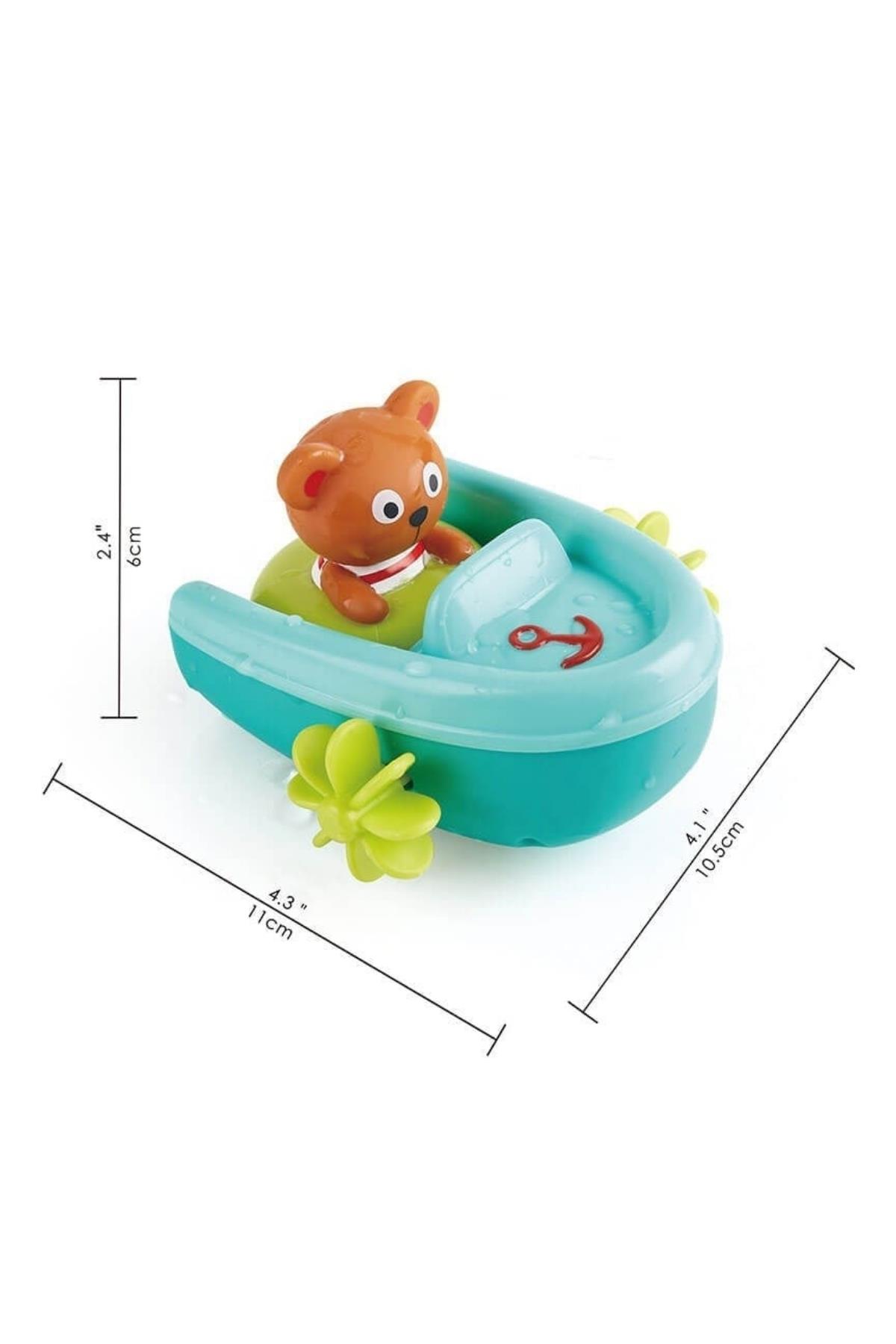 Hape Çek-Bırak Tekne ve Ayıcık - Banyo Oyuncağı Çok Renkli