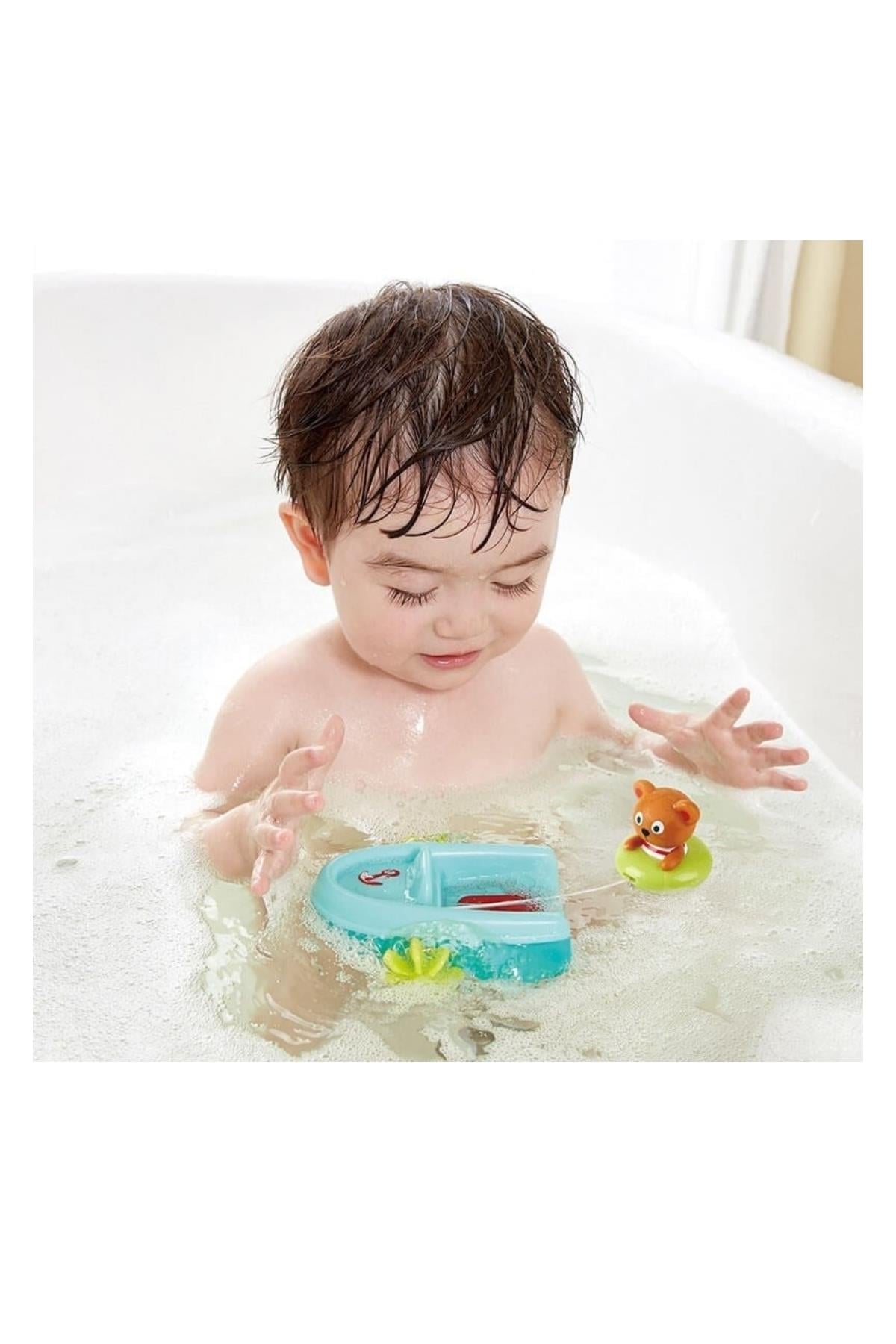 Hape Çek-Bırak Tekne ve Ayıcık - Banyo Oyuncağı Çok Renkli