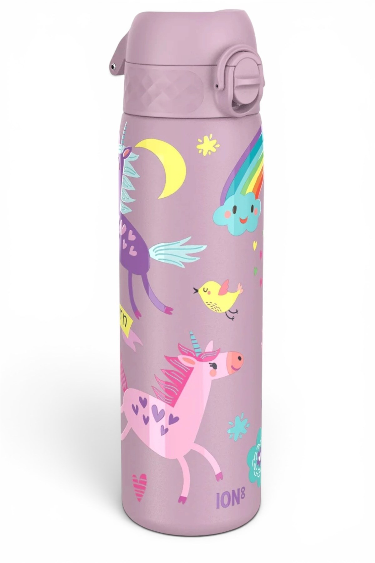 ION8 - Paslanmaz Çelik İnce Suluk - Unicorn - 600 ml - Sızdırmaz Çok Renkli