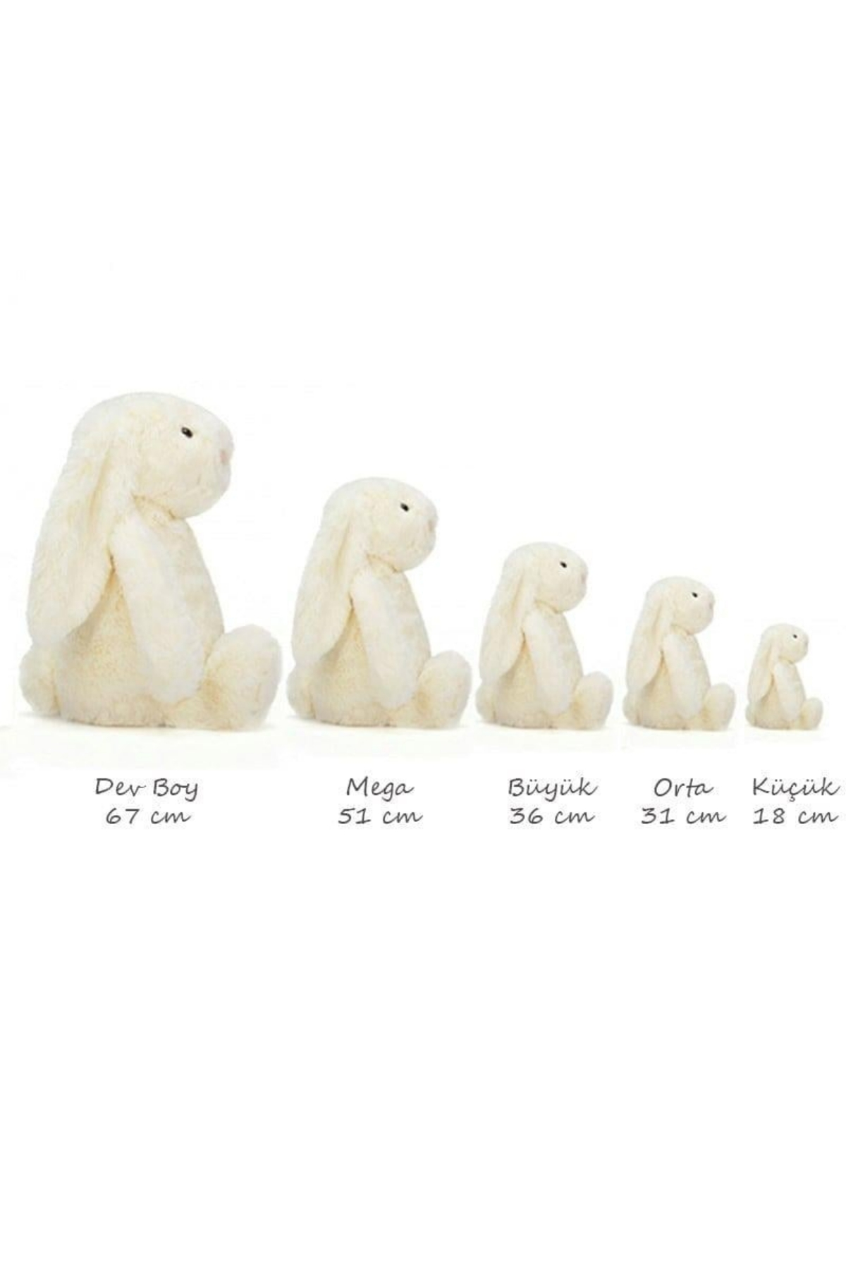 Jellycat Bashful Tavşan Büyük Boy Krem